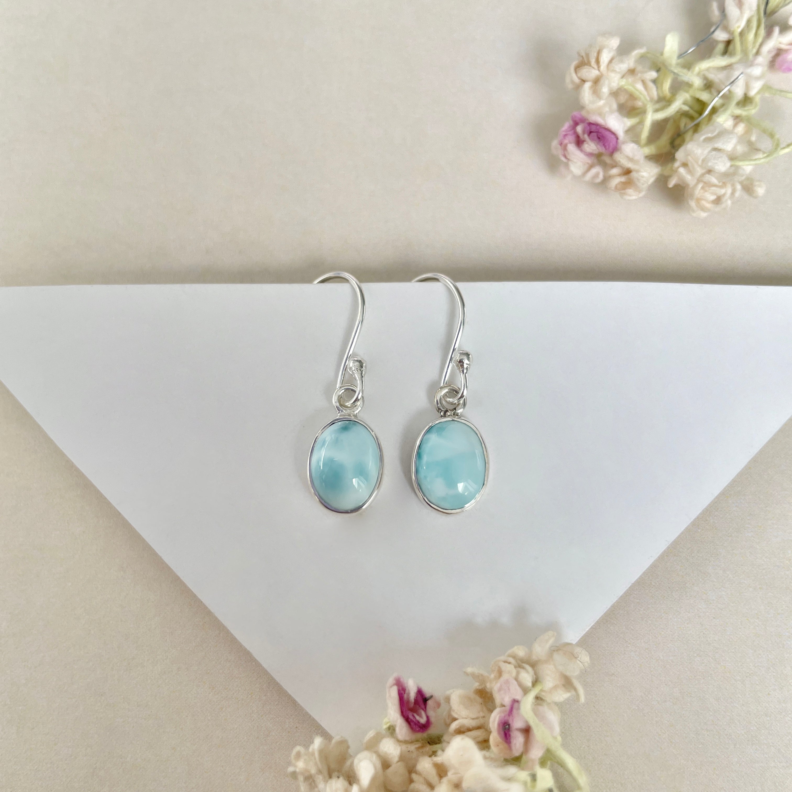 Larimar Earring-(LAR-E-962.)
