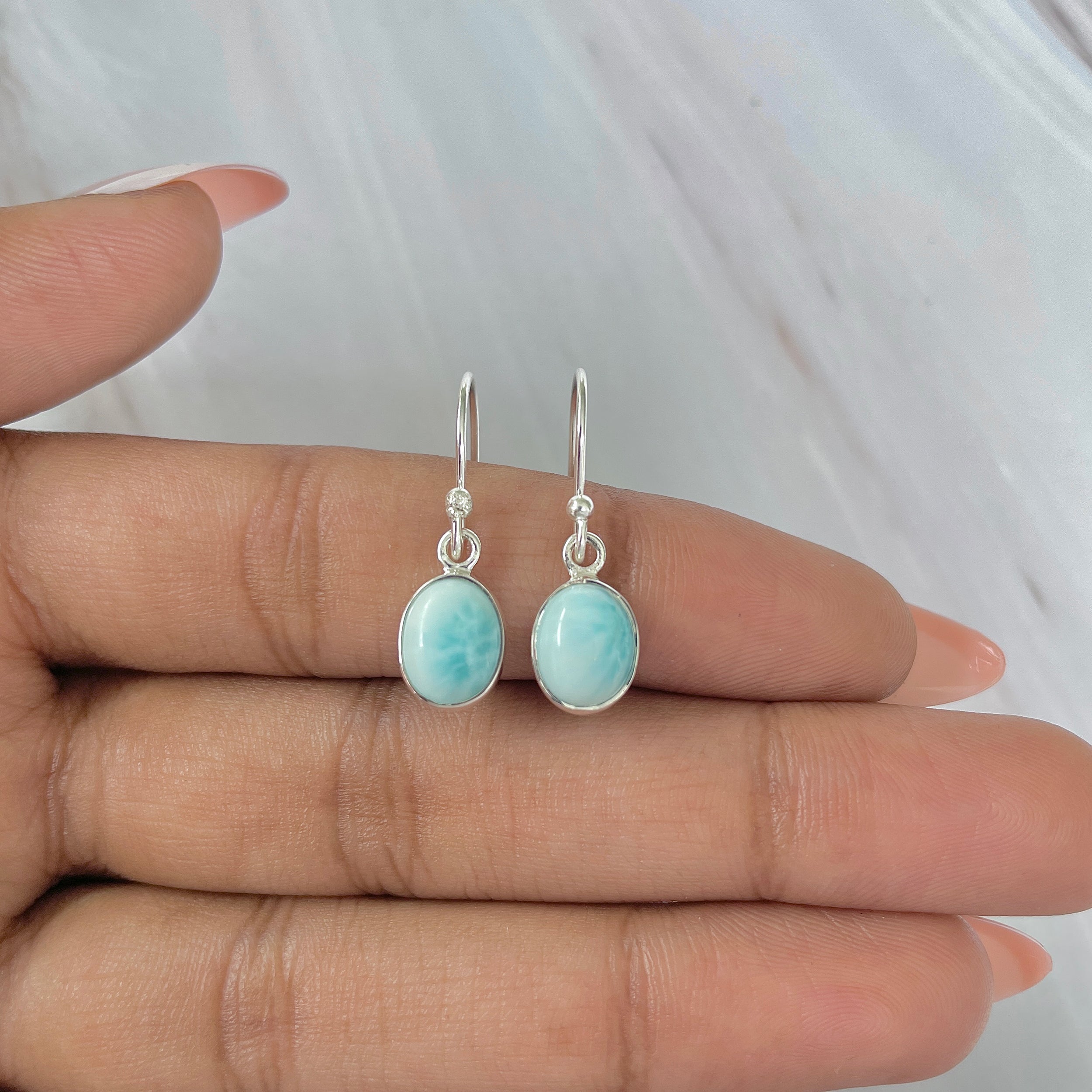 Larimar Earring-(LAR-E-963.)