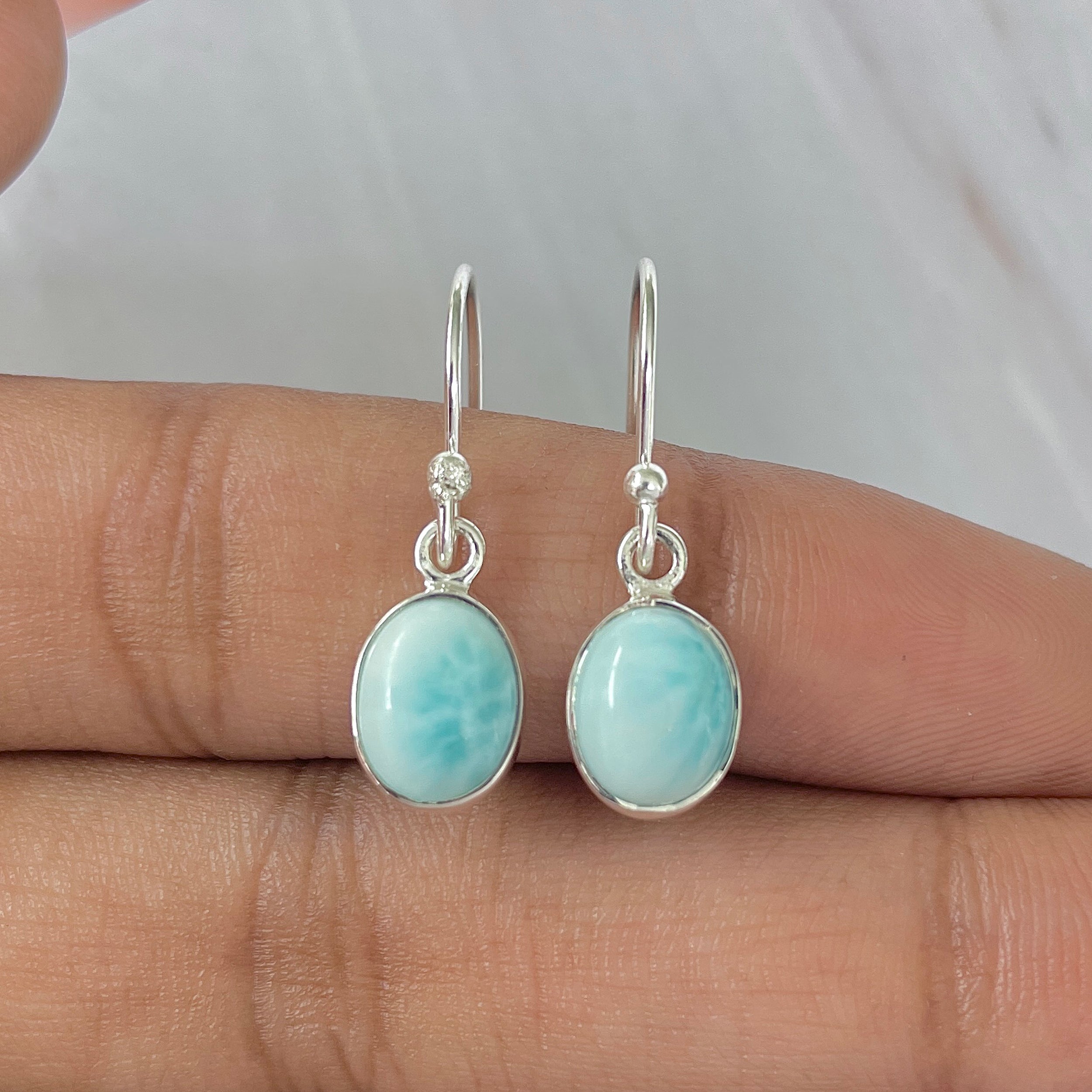 Larimar Earring-(LAR-E-963.)