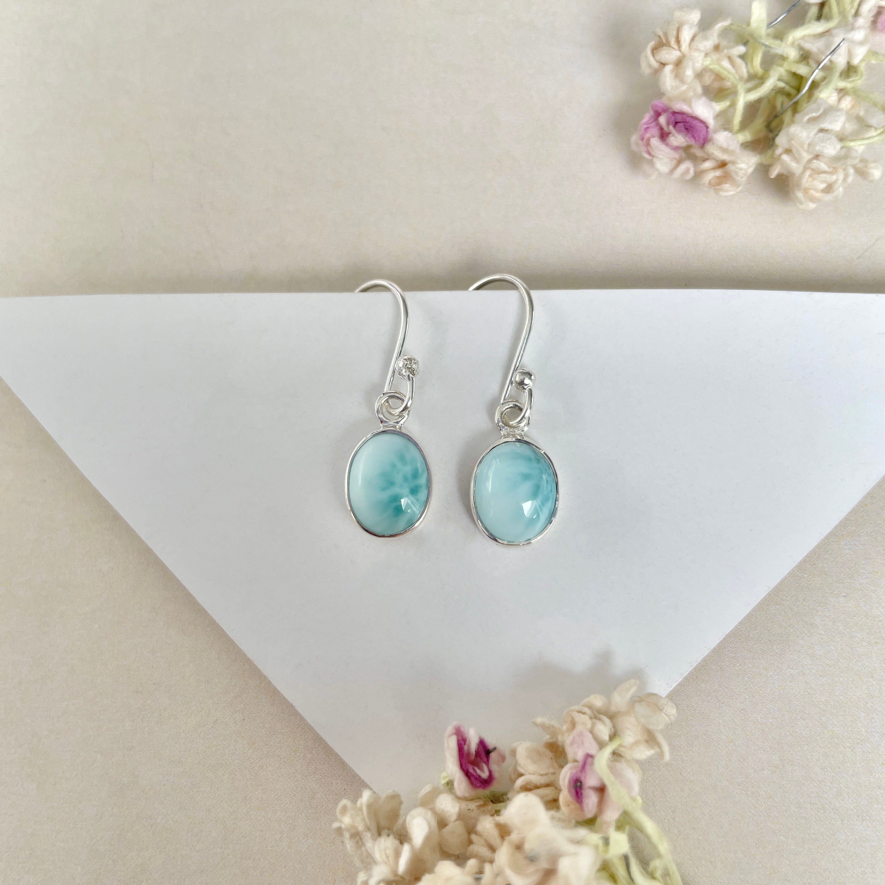 Larimar Earring-(LAR-E-963.)