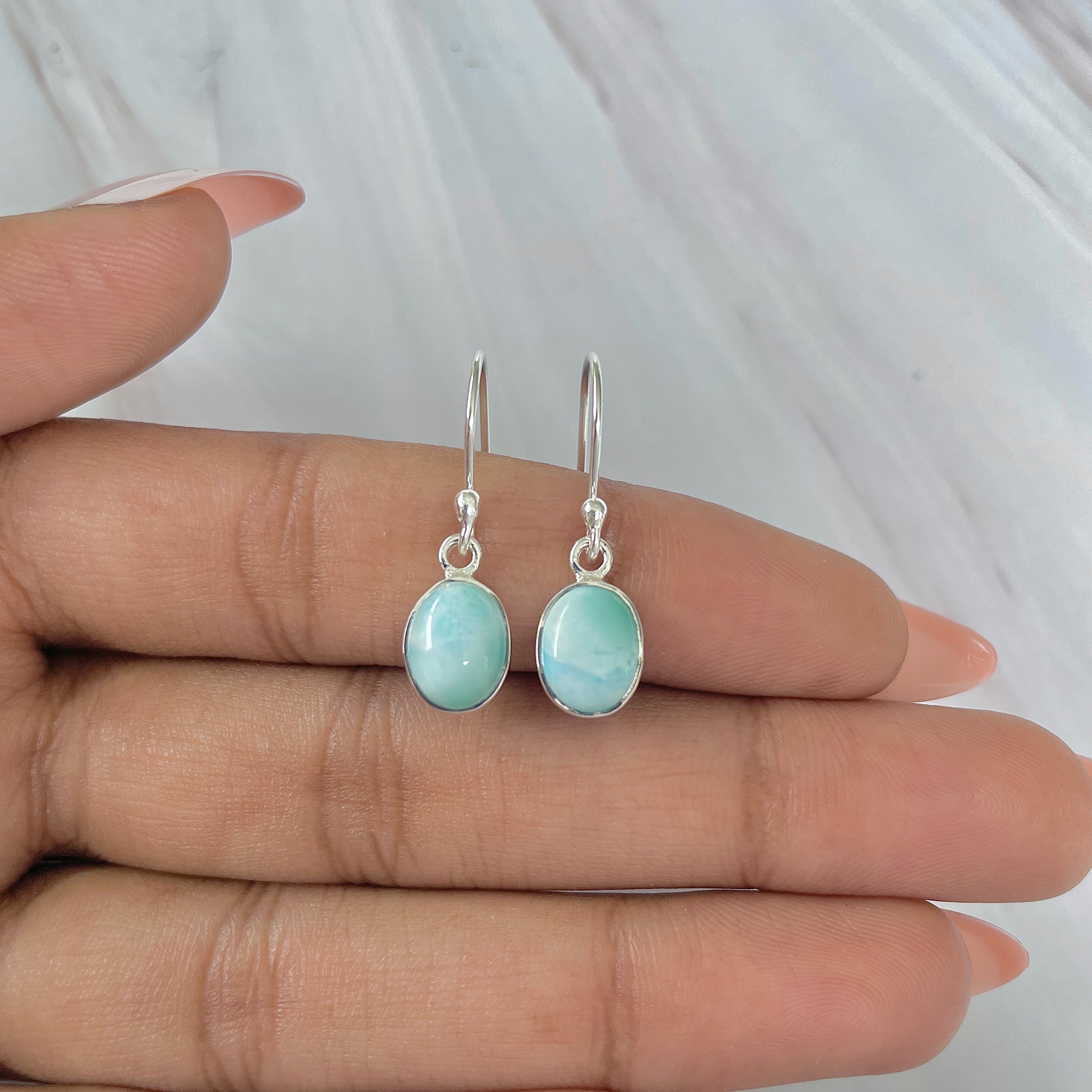 Larimar Earring-(LAR-E-964.)