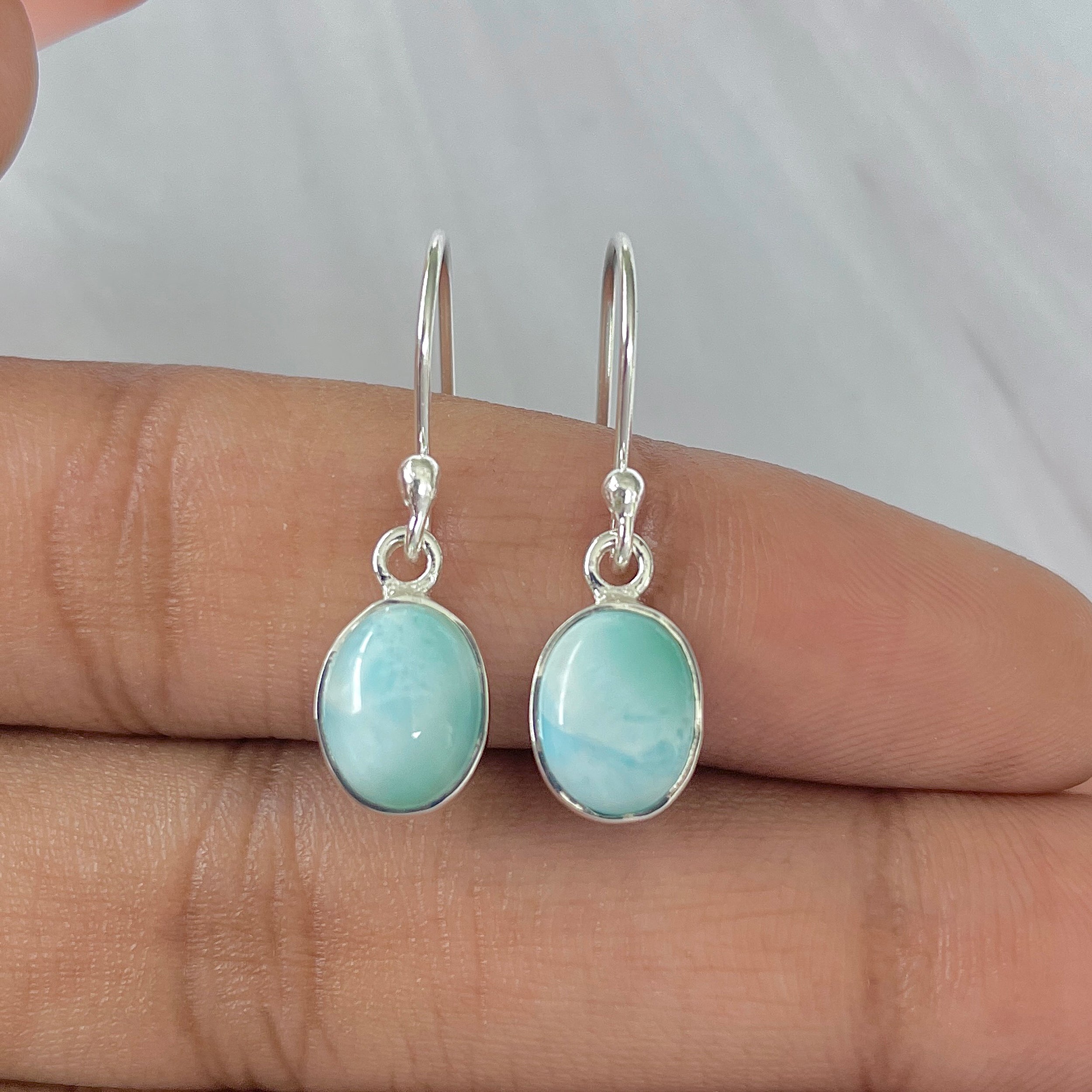 Larimar Earring-(LAR-E-964.)