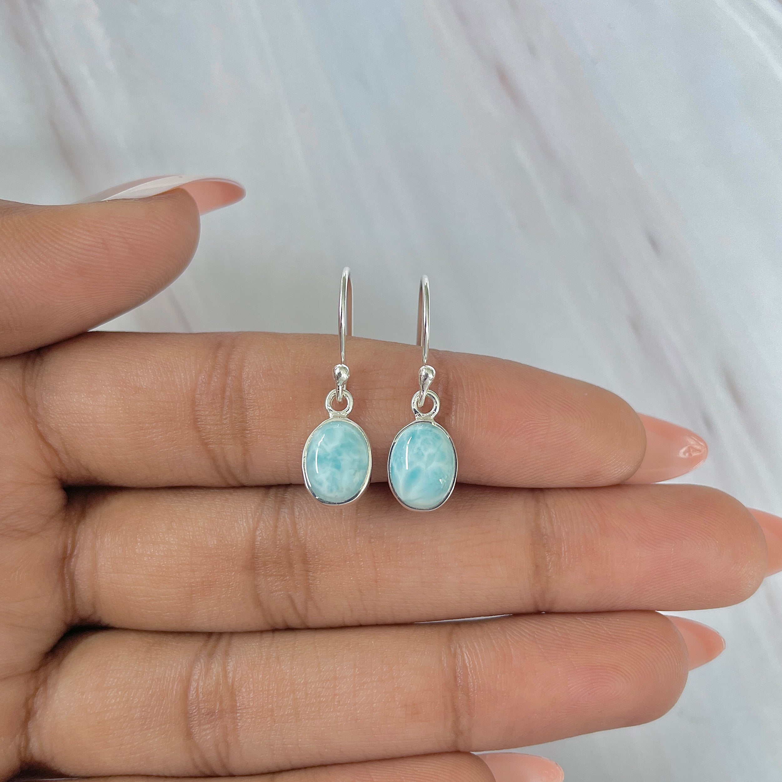 Larimar Earring-(LAR-E-965.)