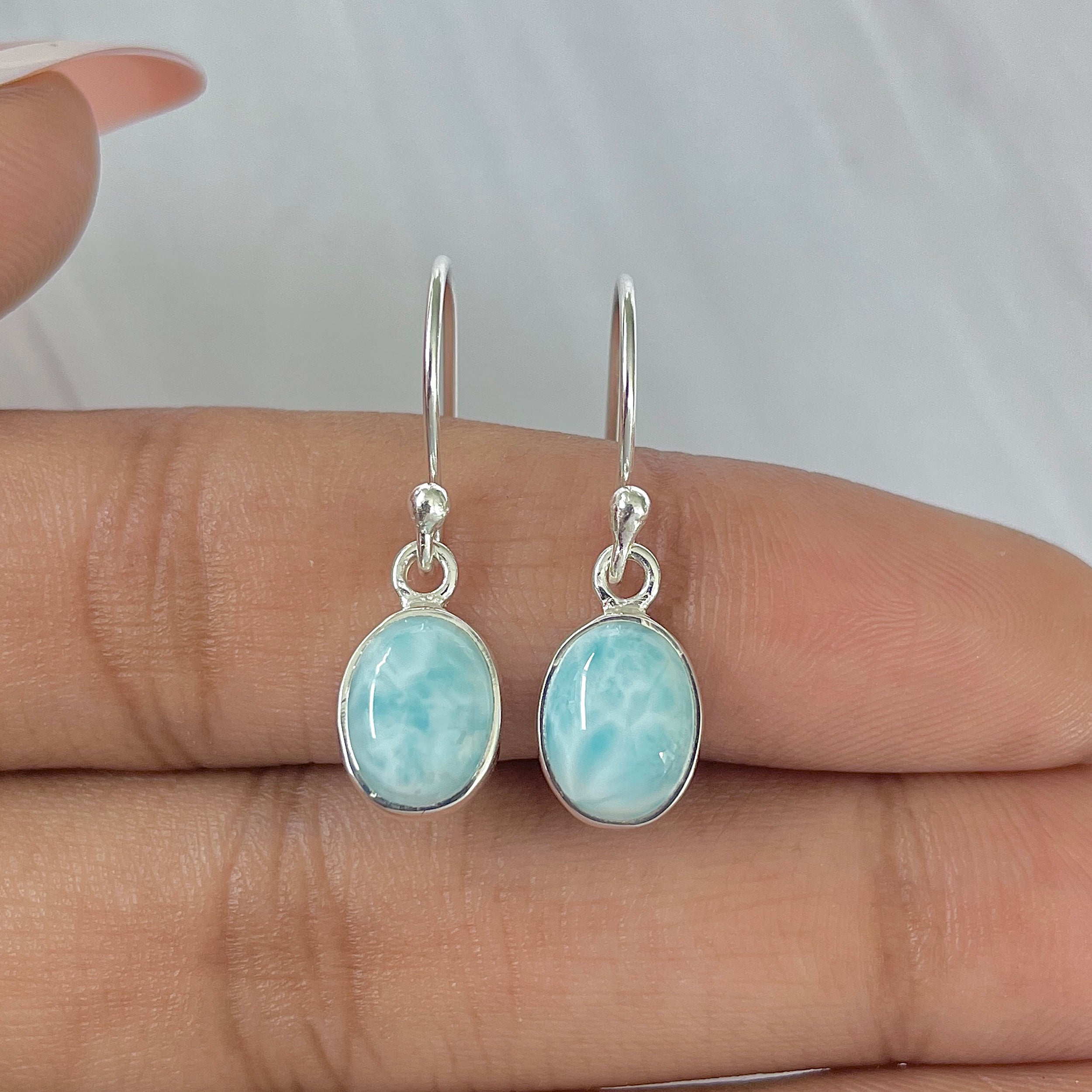 Larimar Earring-(LAR-E-965.)
