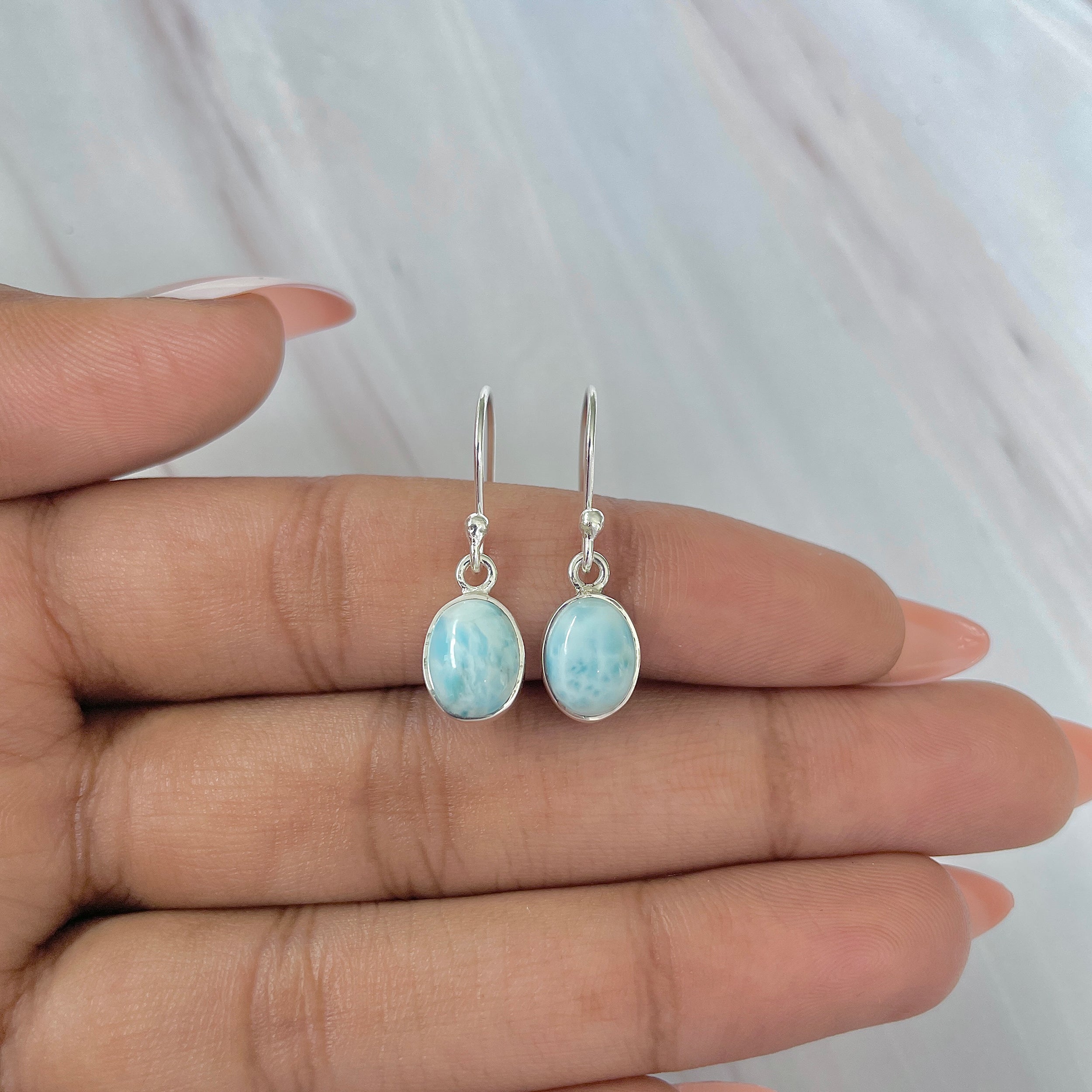 Larimar Earring-(LAR-E-966.)