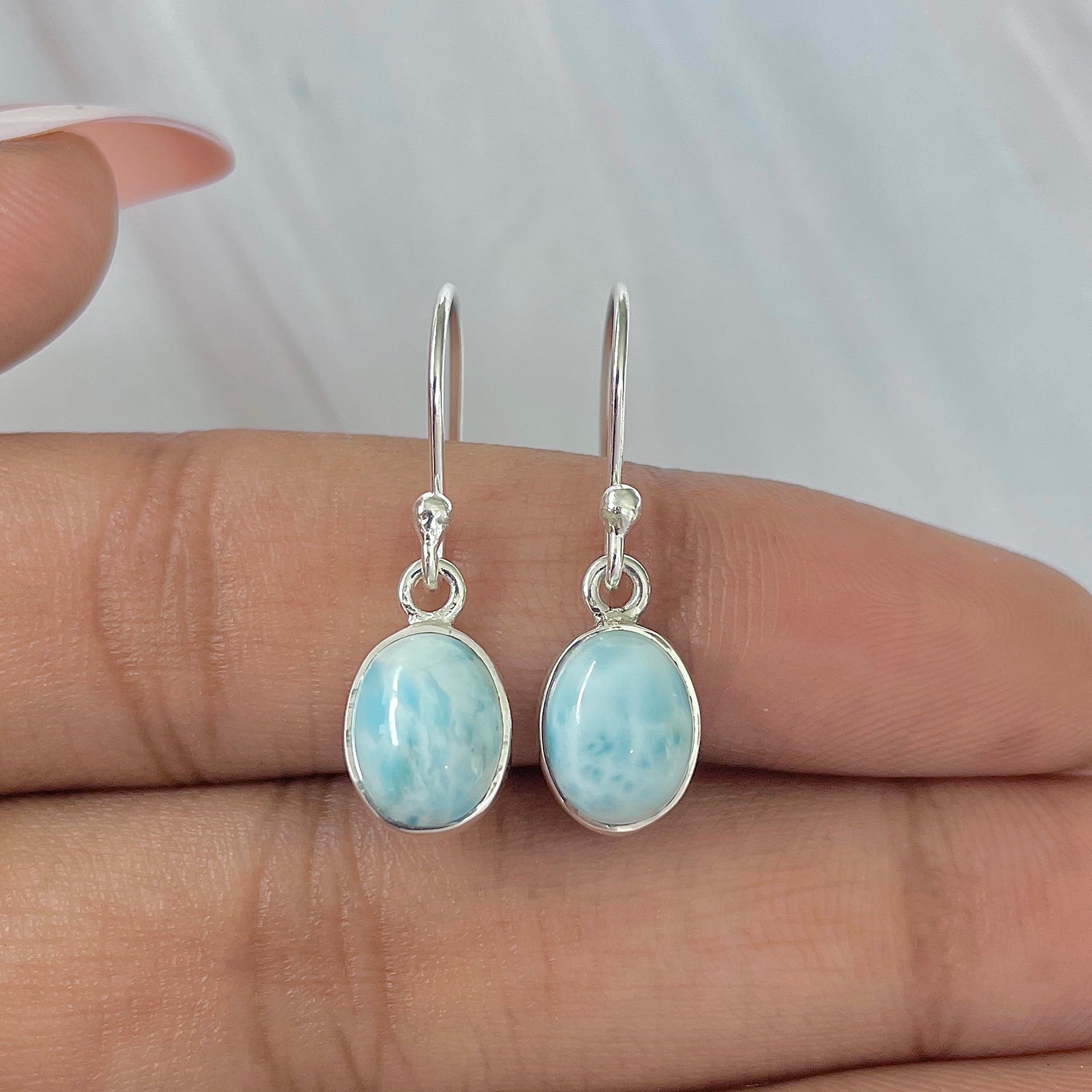 Larimar Earring-(LAR-E-966.)