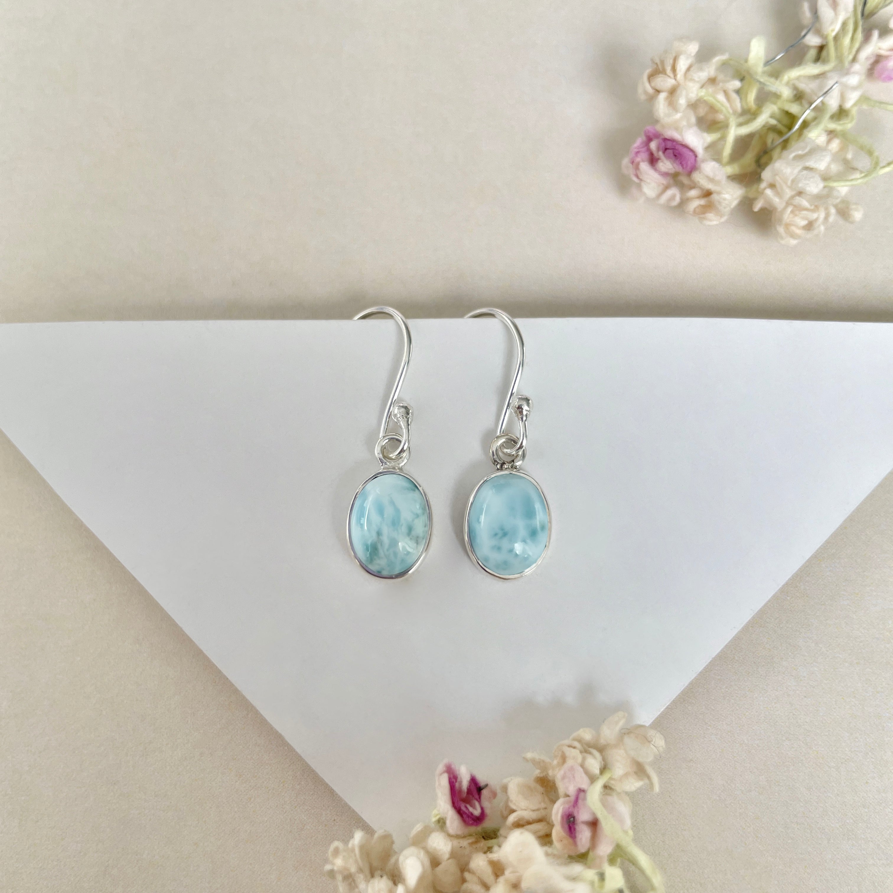 Larimar Earring-(LAR-E-966.)