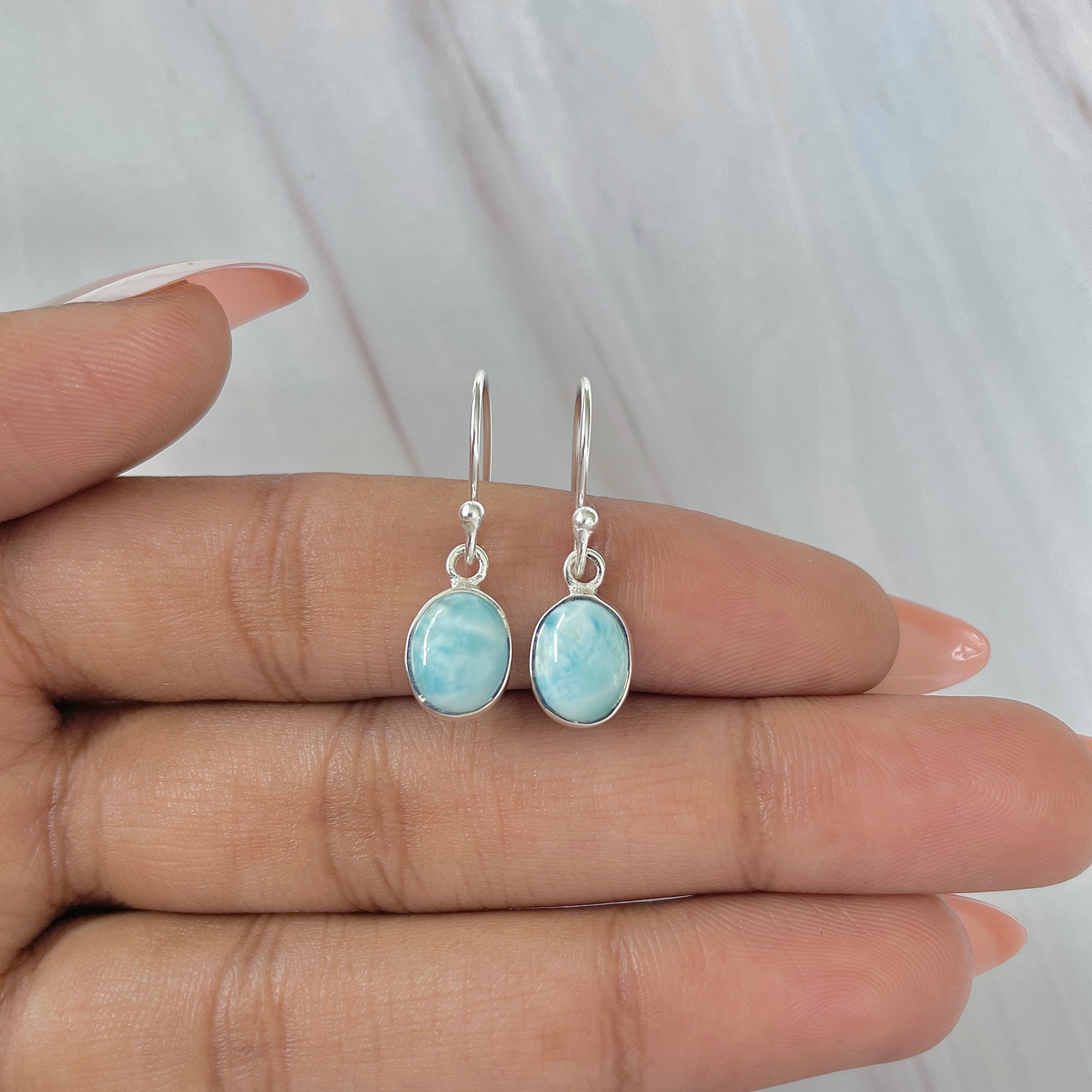 Larimar Earring-(LAR-E-967.)