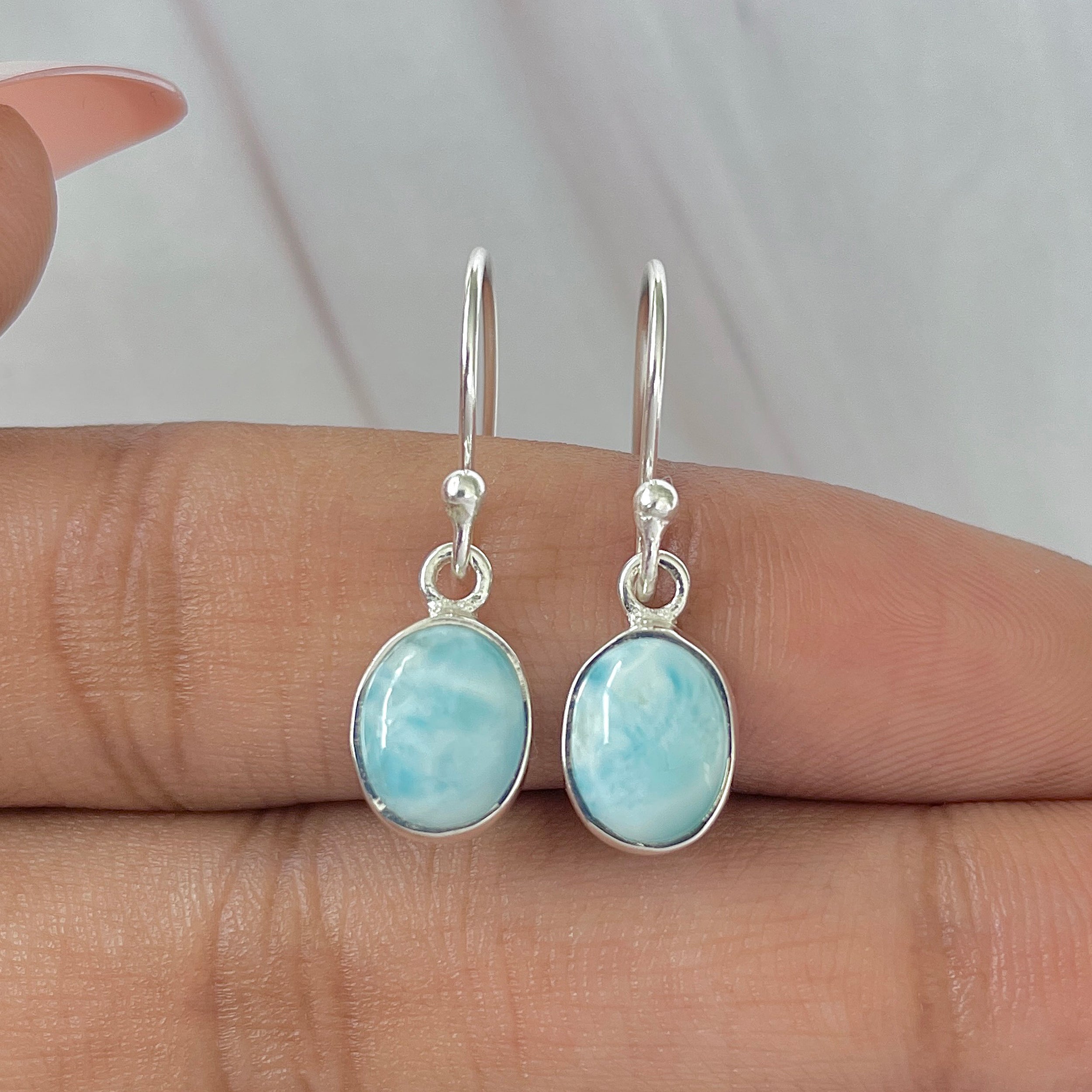 Larimar Earring-(LAR-E-967.)
