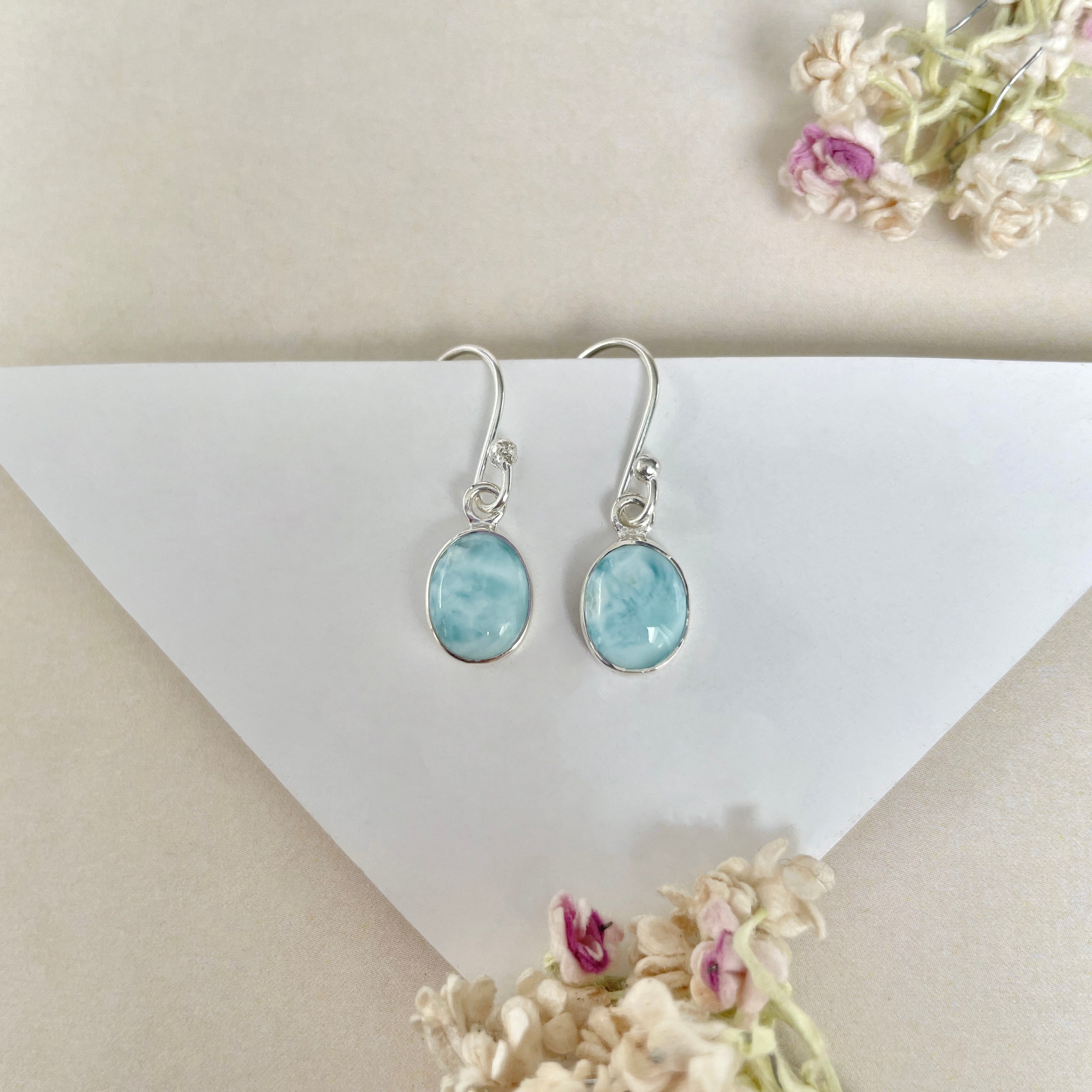 Larimar Earring-(LAR-E-967.)