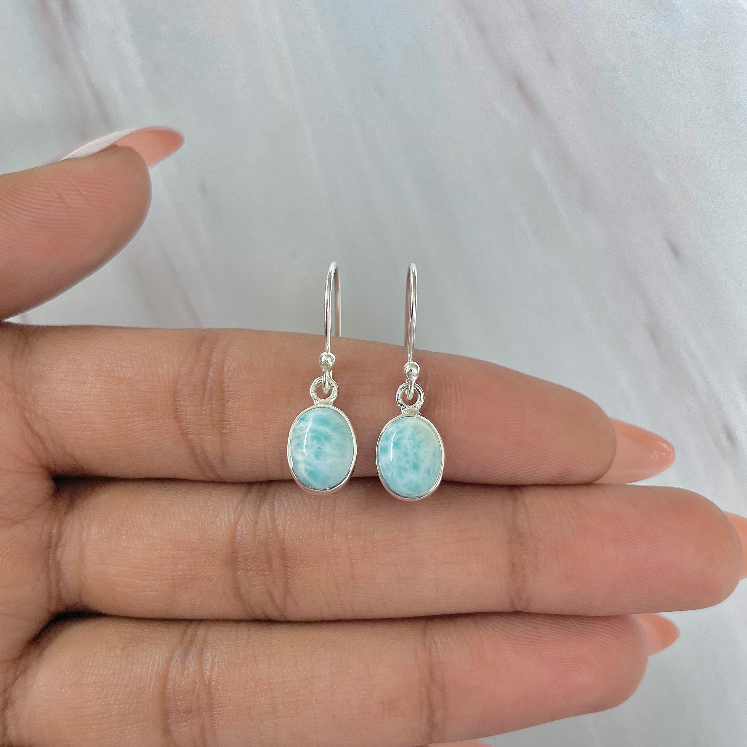 Larimar Earring-(LAR-E-968.)