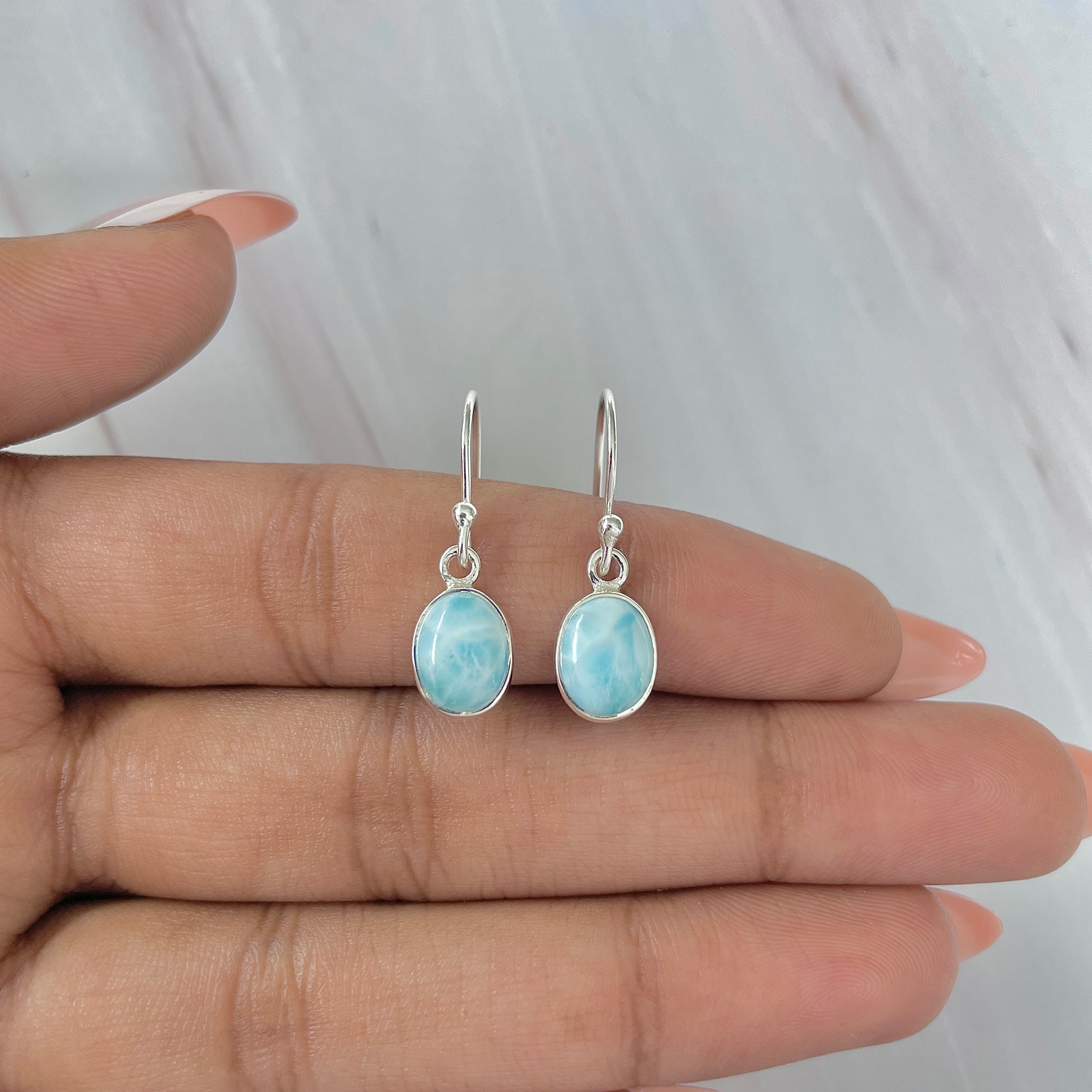 Larimar Earring-(LAR-E-969.)