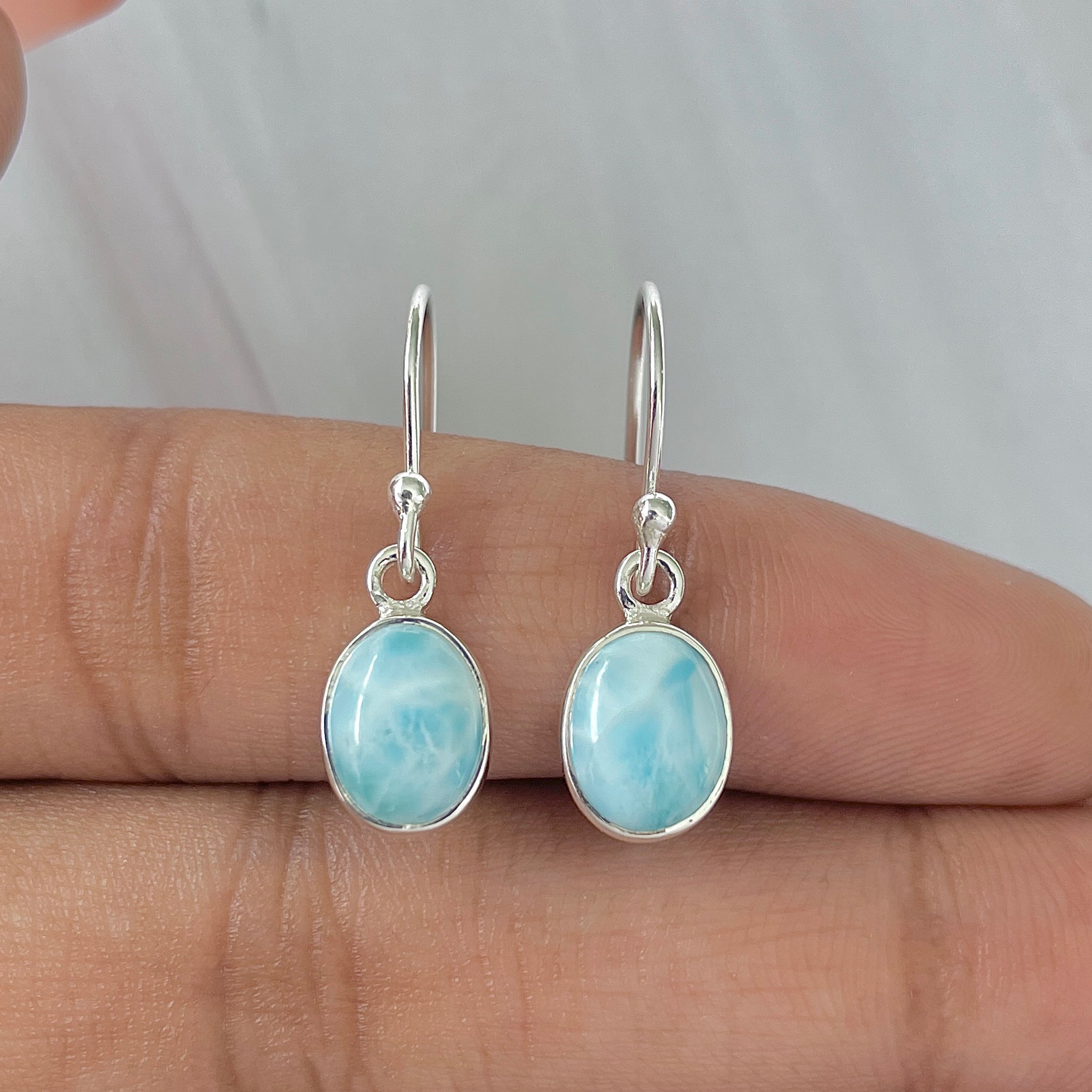 Larimar Earring-(LAR-E-969.)