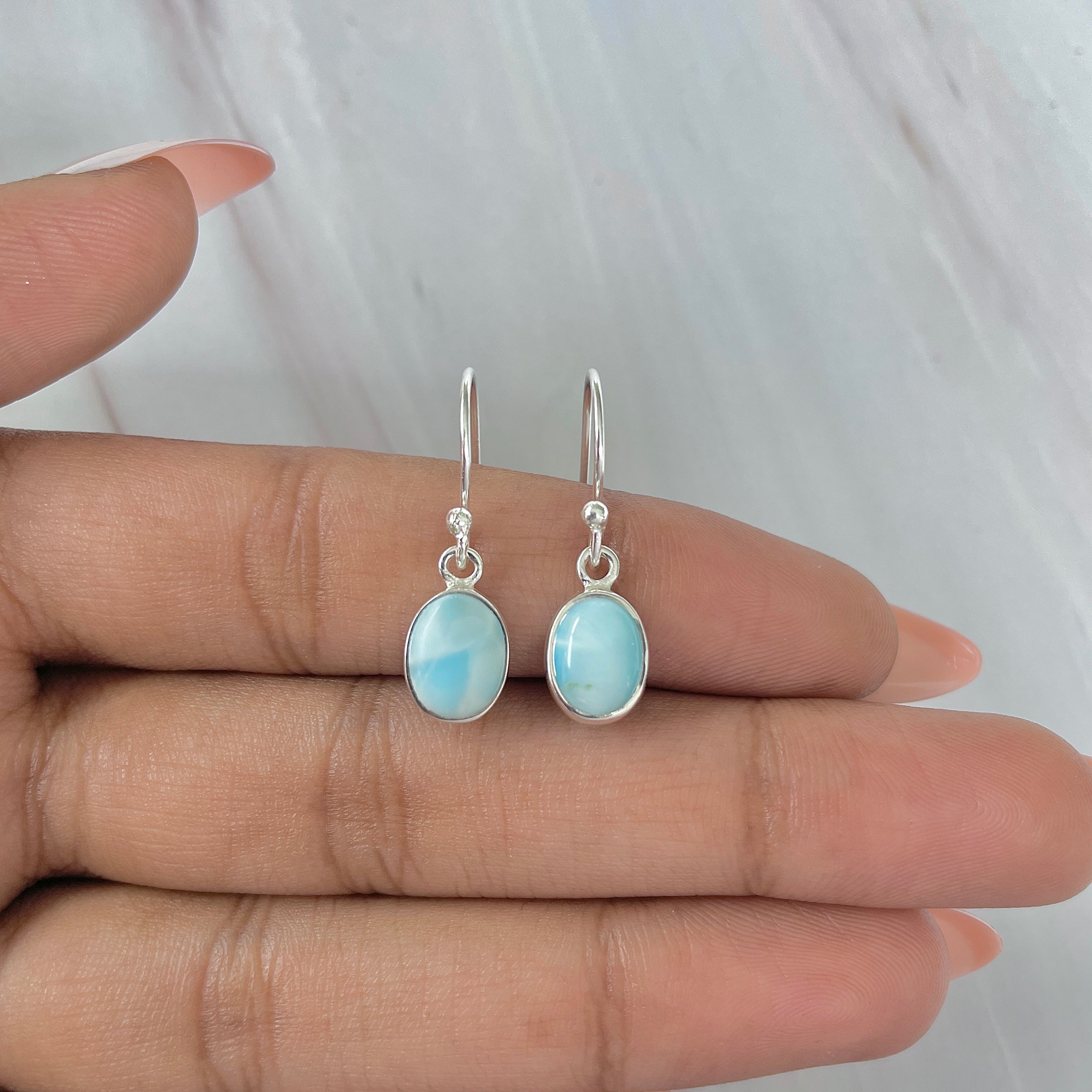 Larimar Earring-(LAR-E-970.)