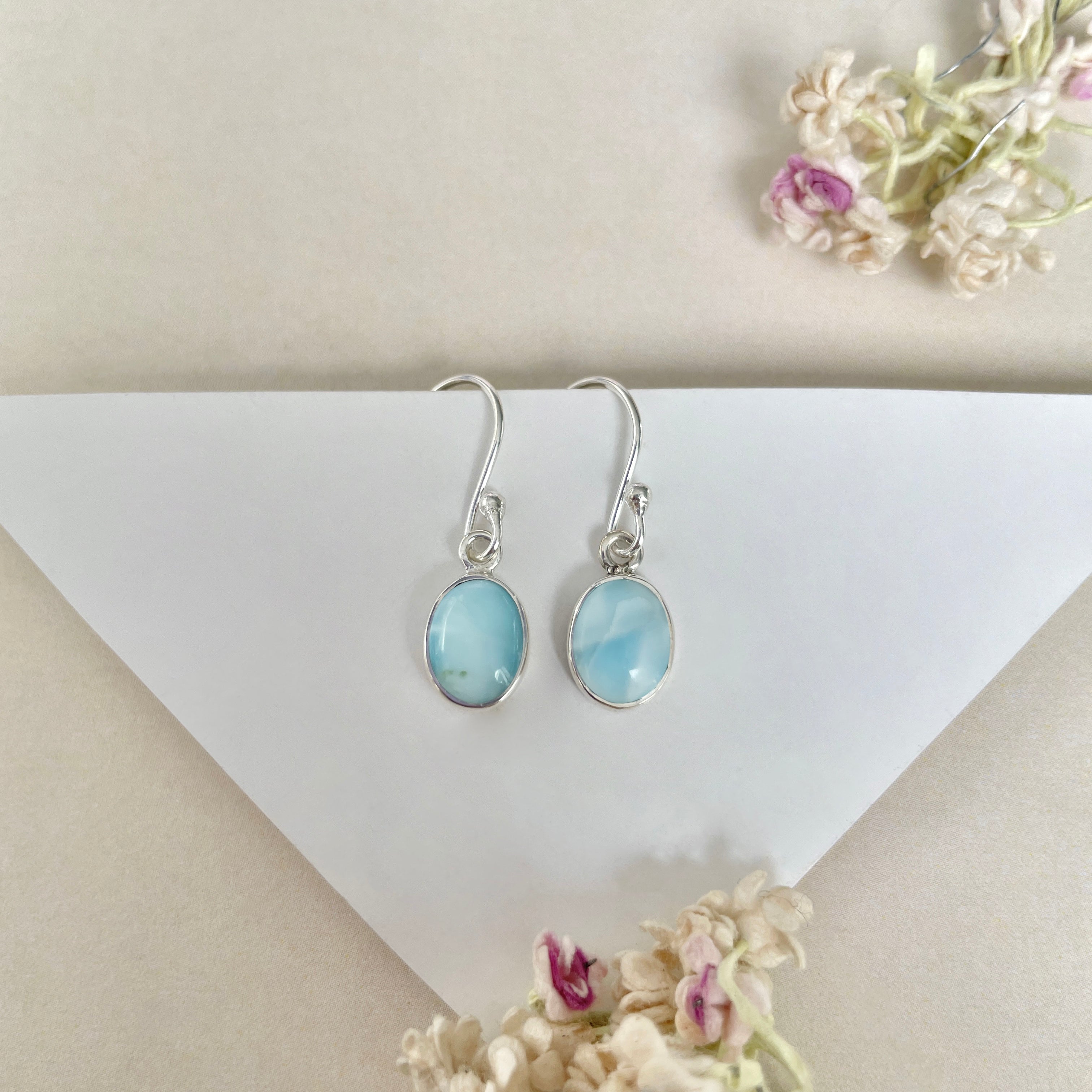 Larimar Earring-(LAR-E-970.)