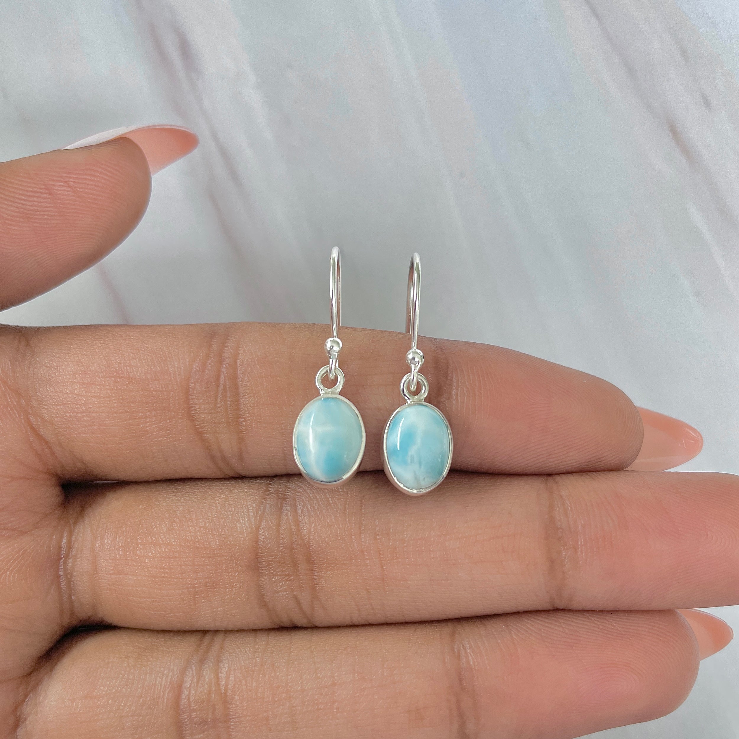Larimar Earring-(LAR-E-971.)
