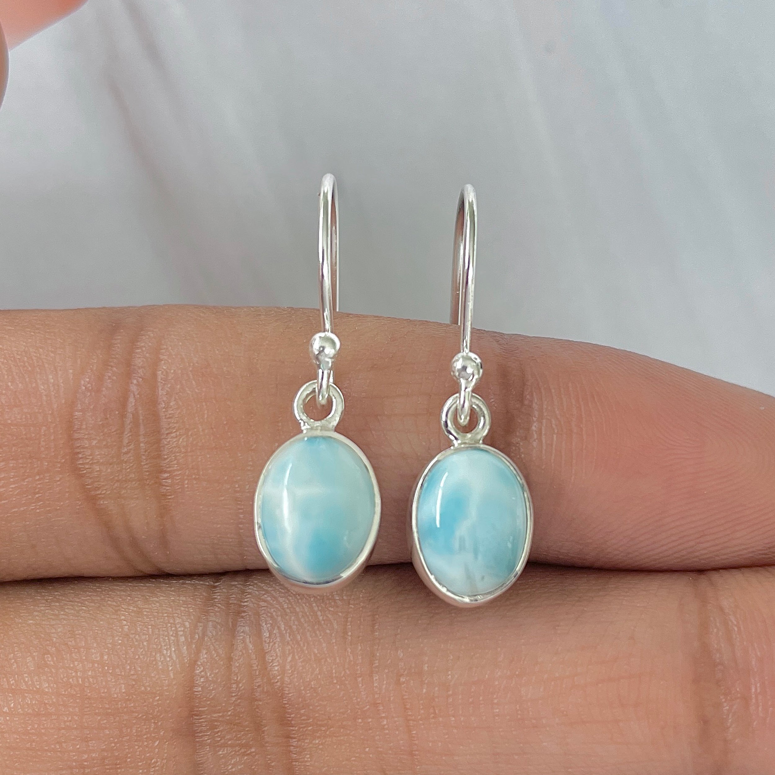 Larimar Earring-(LAR-E-971.)