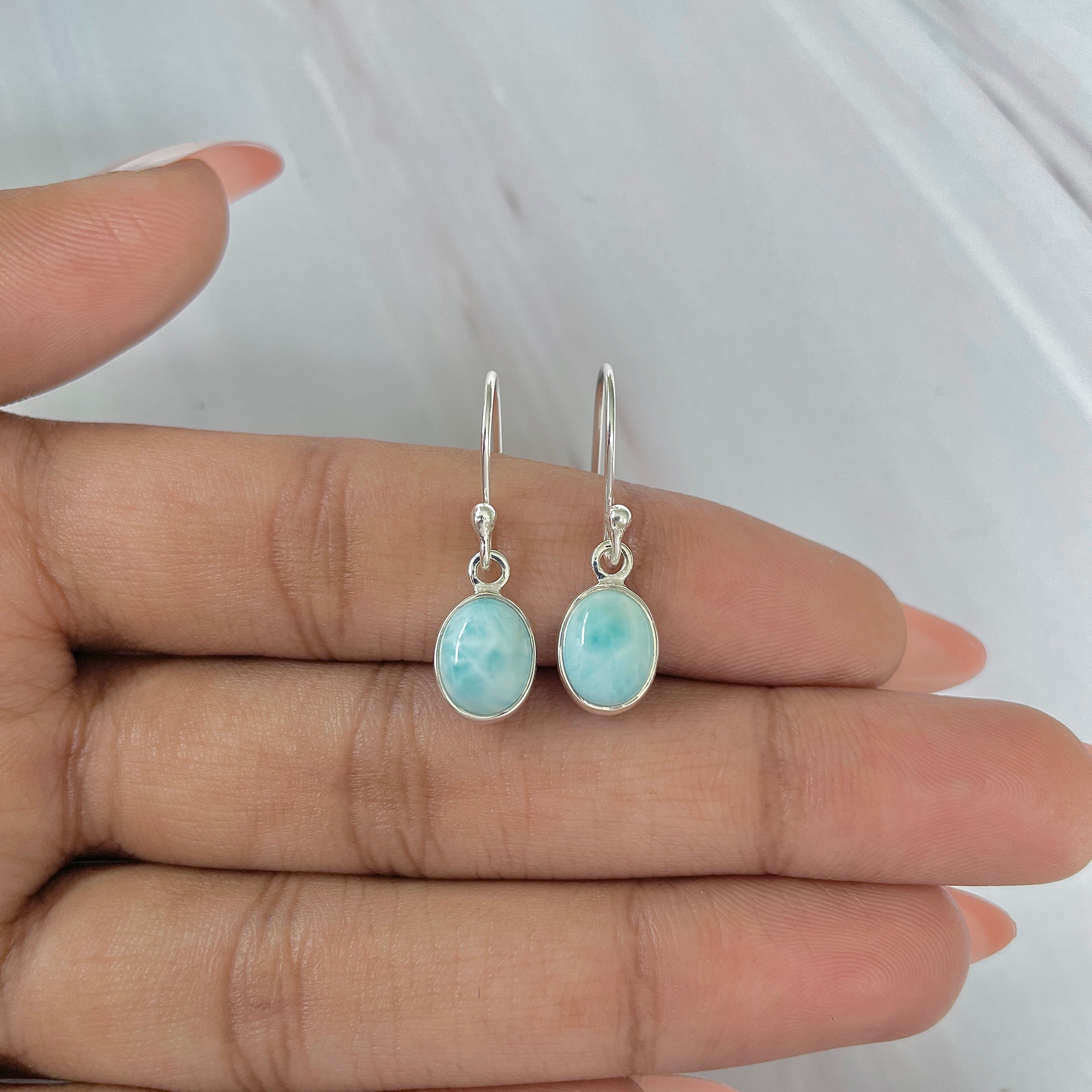 Larimar Earring-(LAR-E-972.)