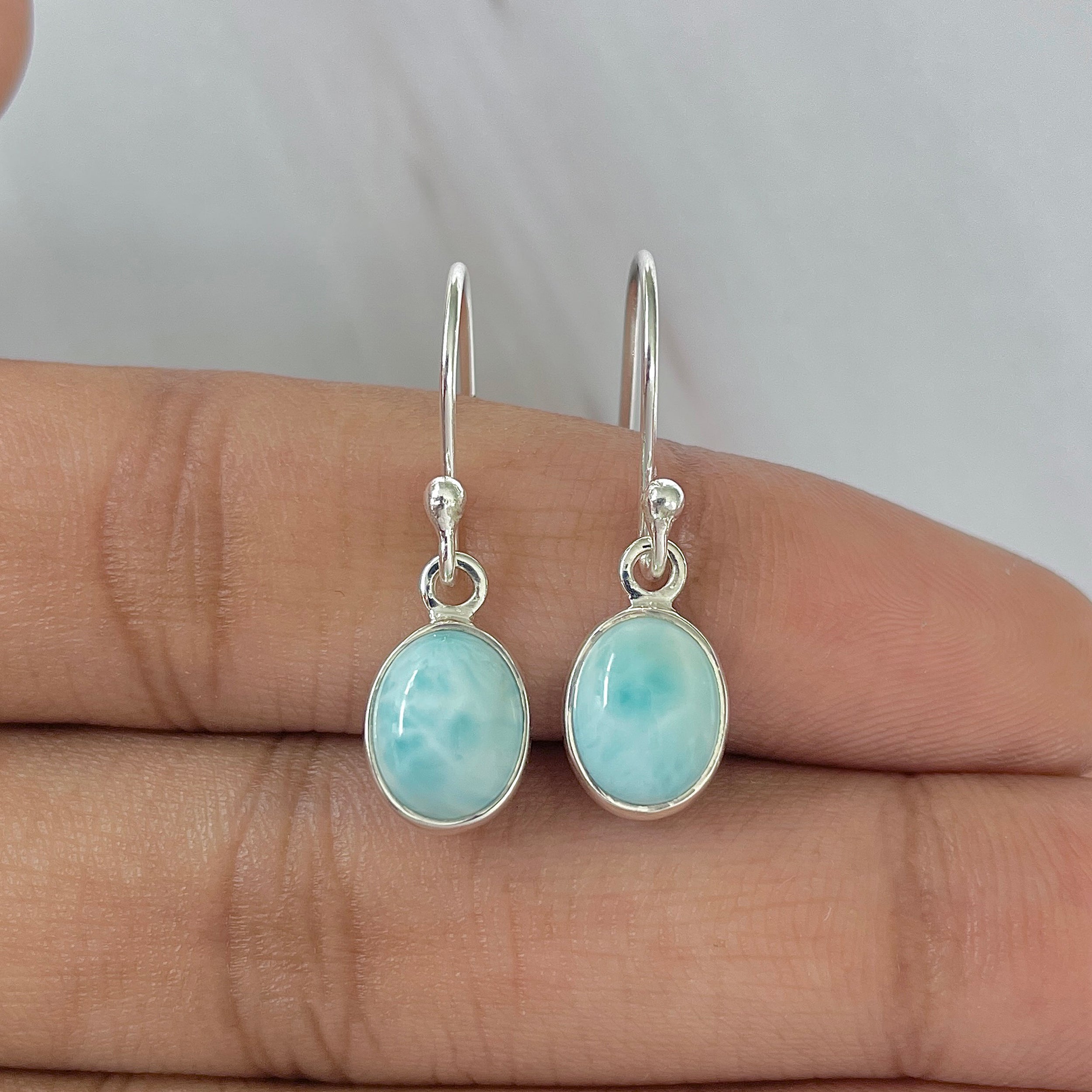 Larimar Earring-(LAR-E-972.)