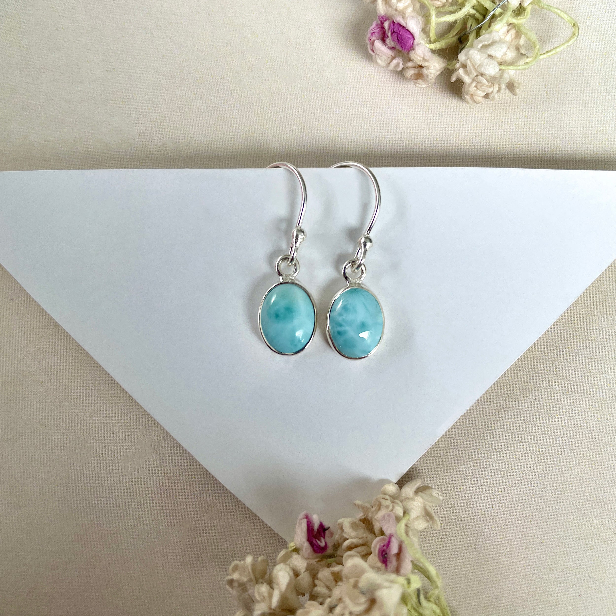 Larimar Earring-(LAR-E-972.)