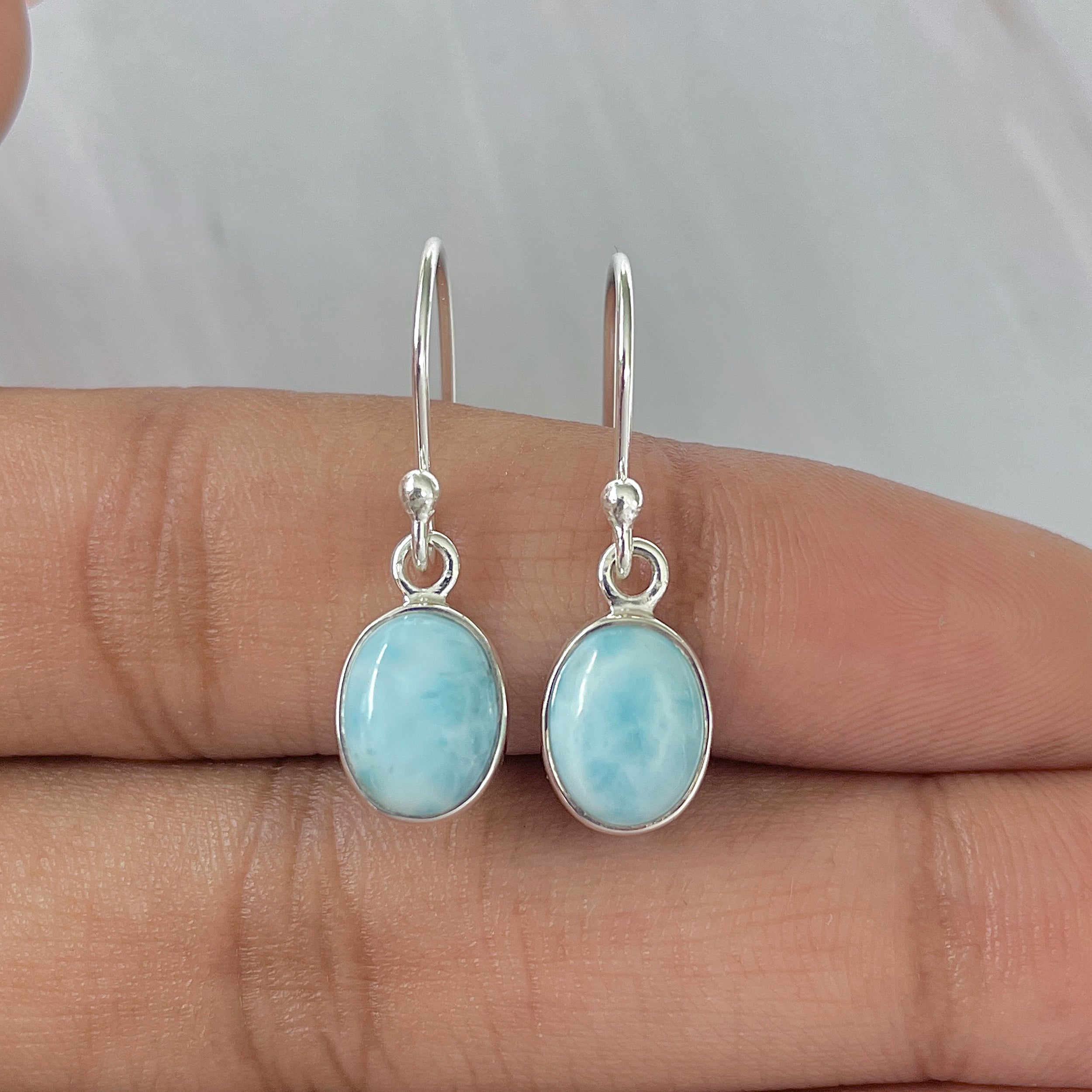 Larimar Earring-(LAR-E-973.)