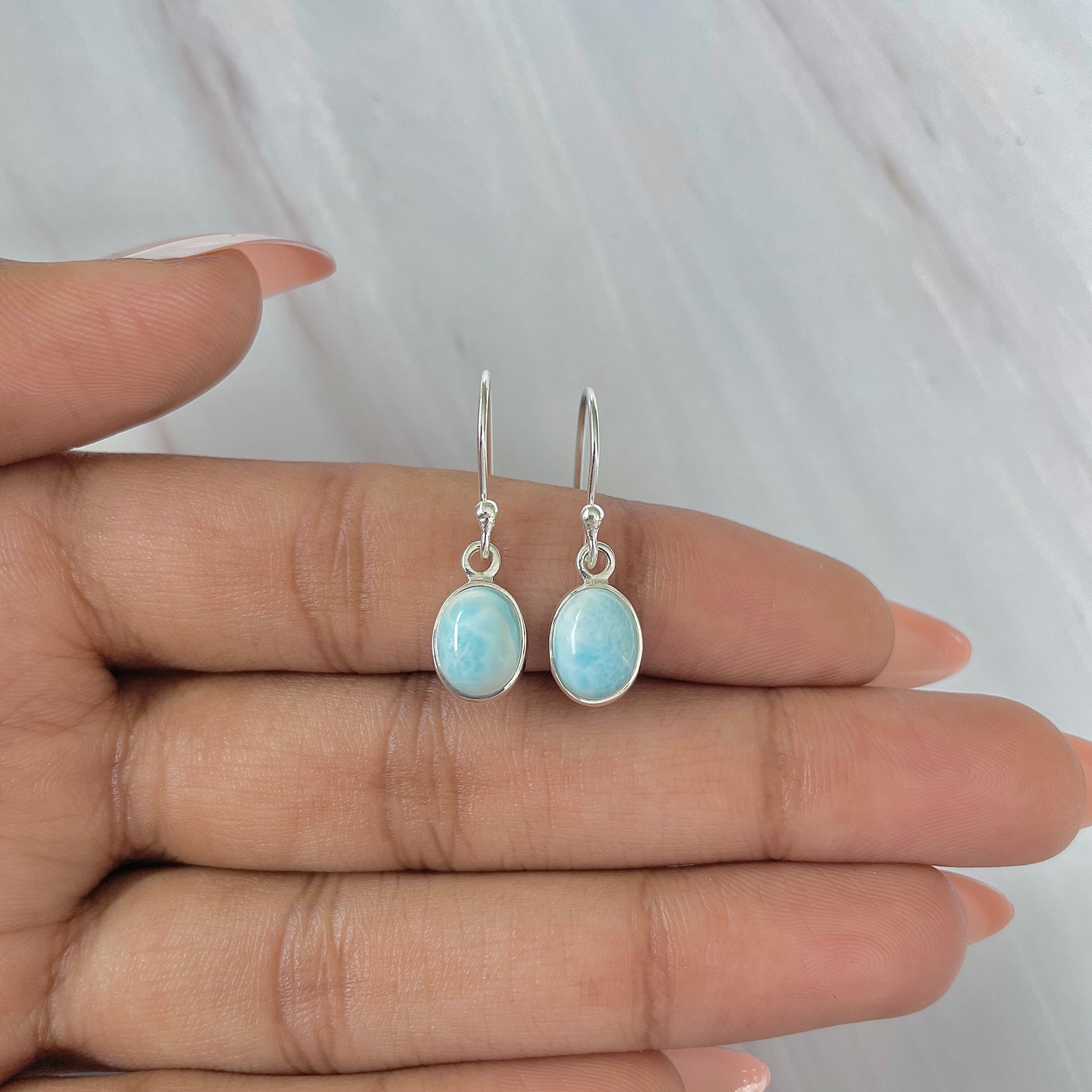 Larimar Earring-(LAR-E-974.)