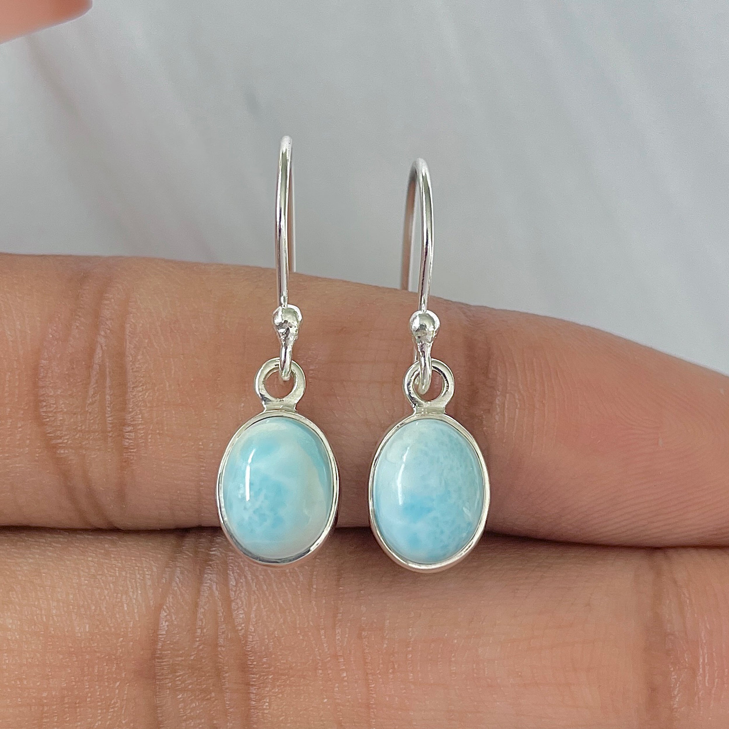 Larimar Earring-(LAR-E-974.)