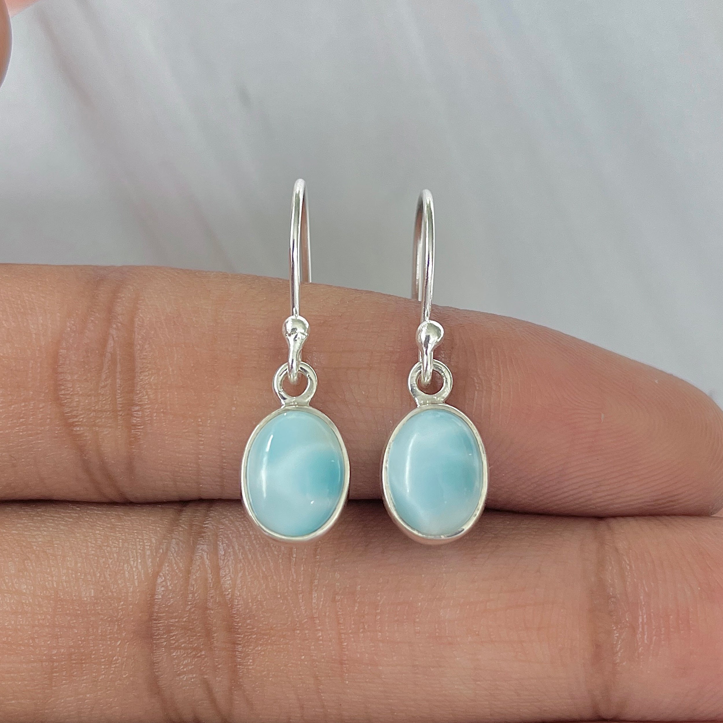 Larimar Earring-(LAR-E-975.)