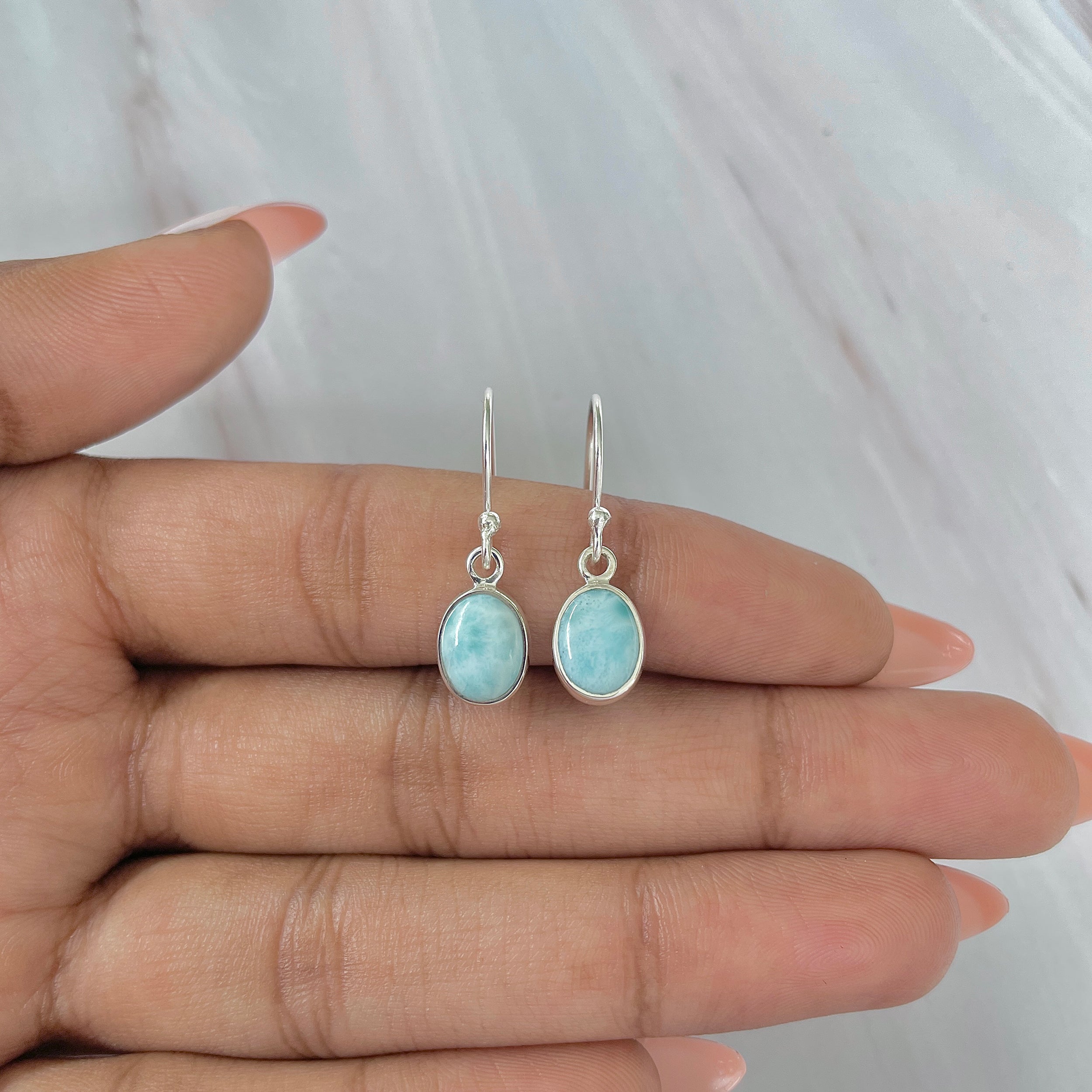 Larimar Earring-(LAR-E-976.)
