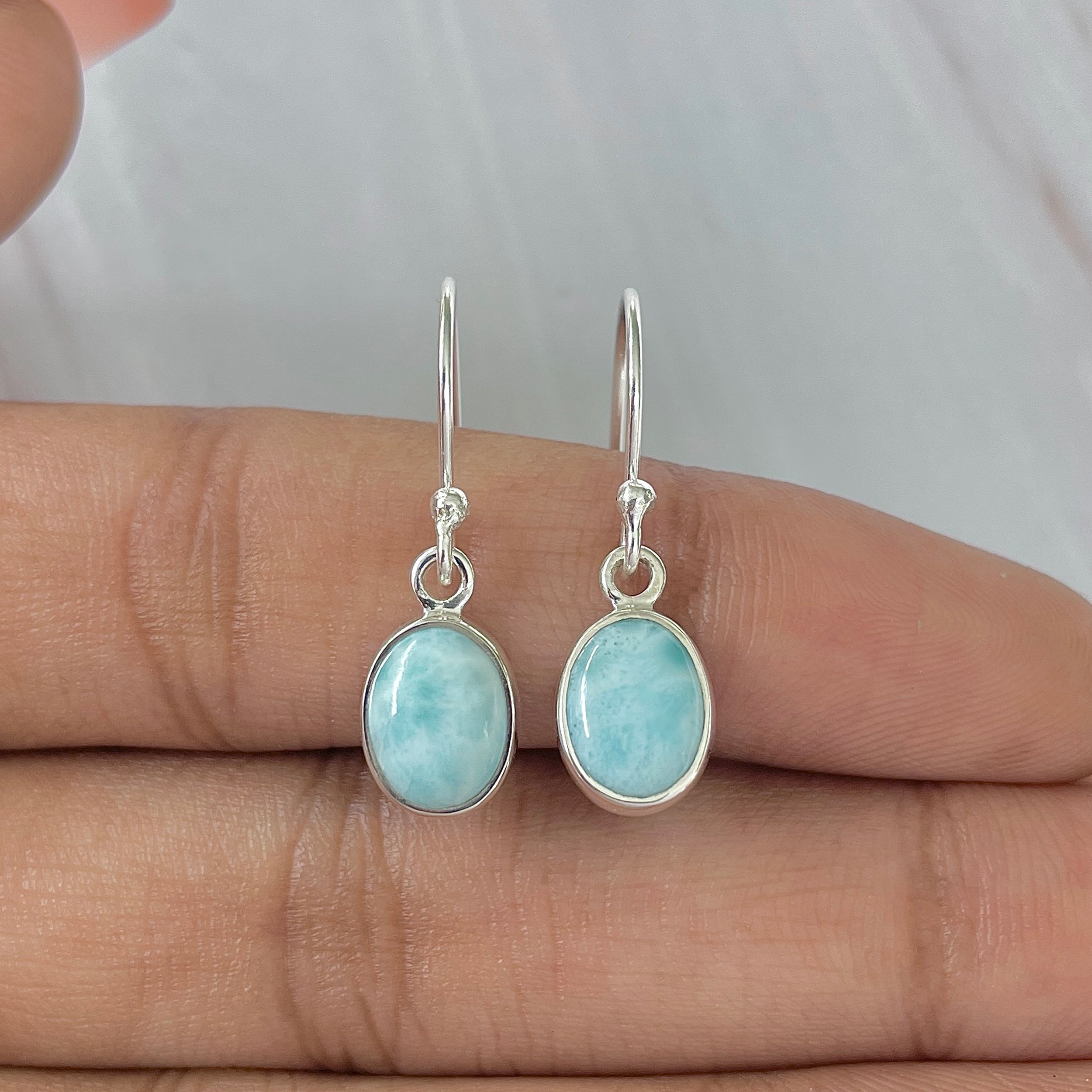 Larimar Earring-(LAR-E-976.)