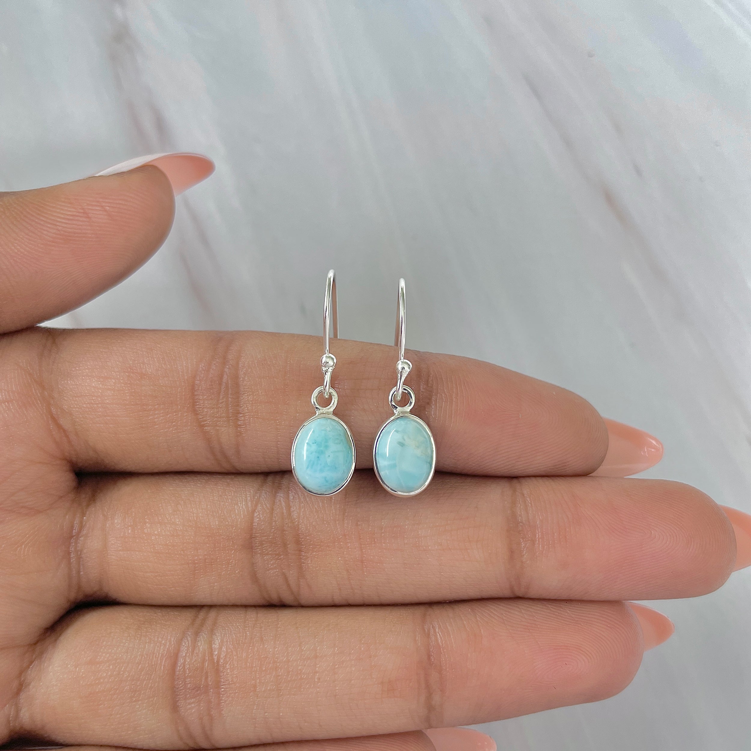 Larimar Earring-(LAR-E-977.)