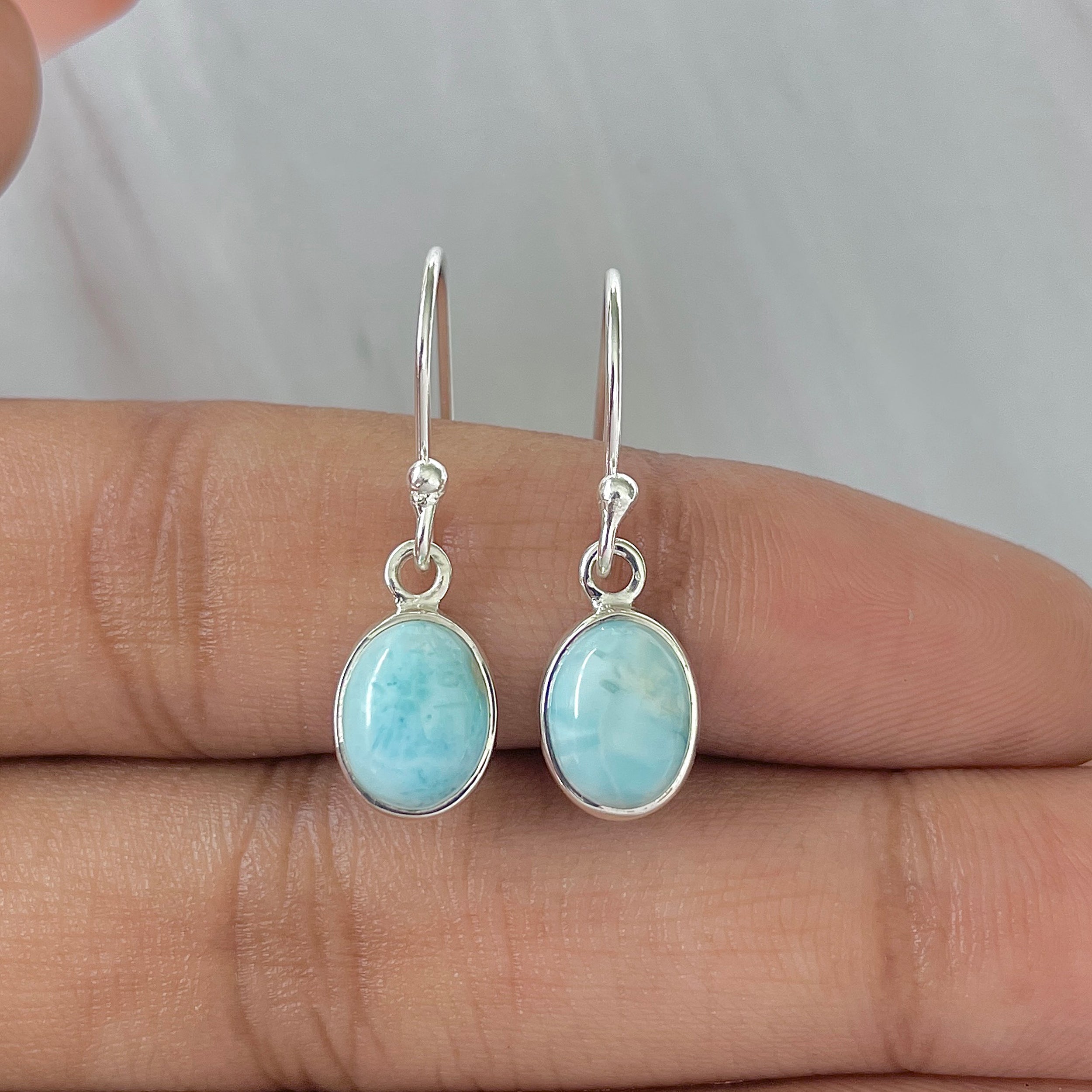 Larimar Earring-(LAR-E-977.)