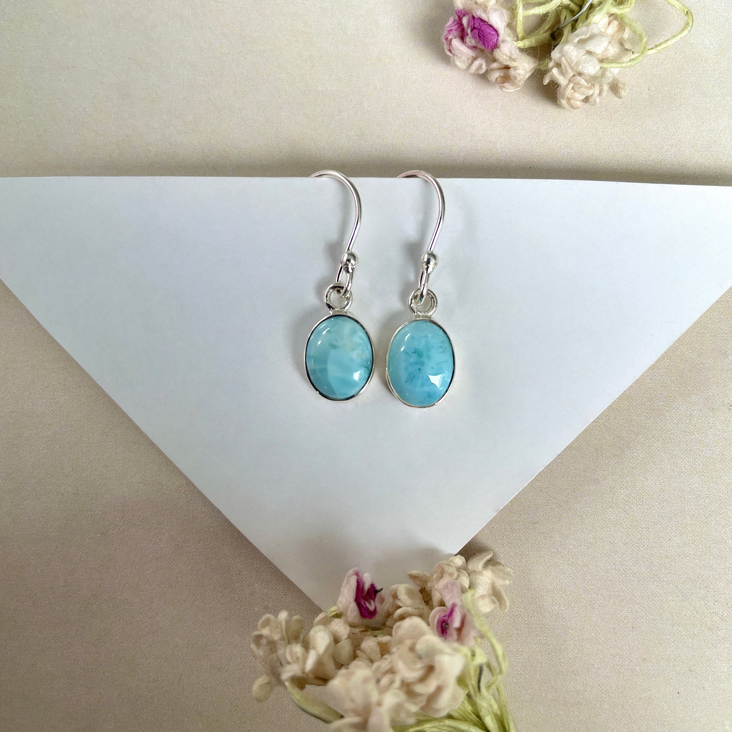Larimar Earring-(LAR-E-977.)