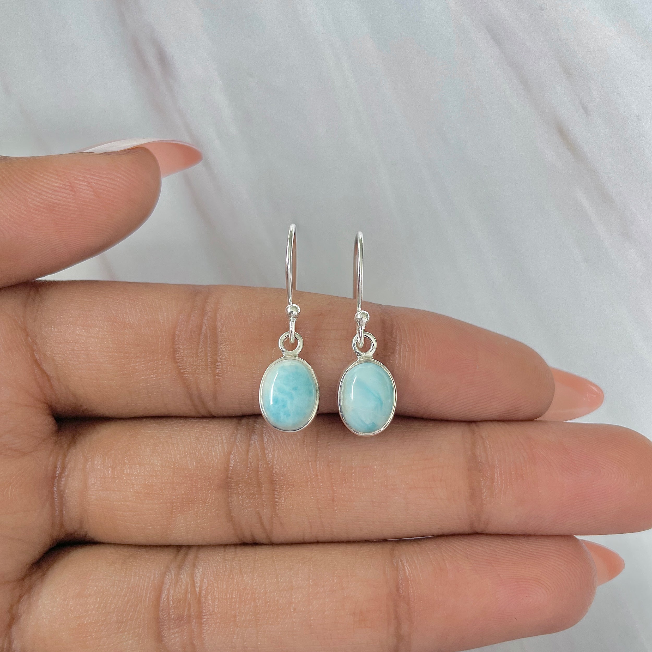 Larimar Earring-(LAR-E-978.)