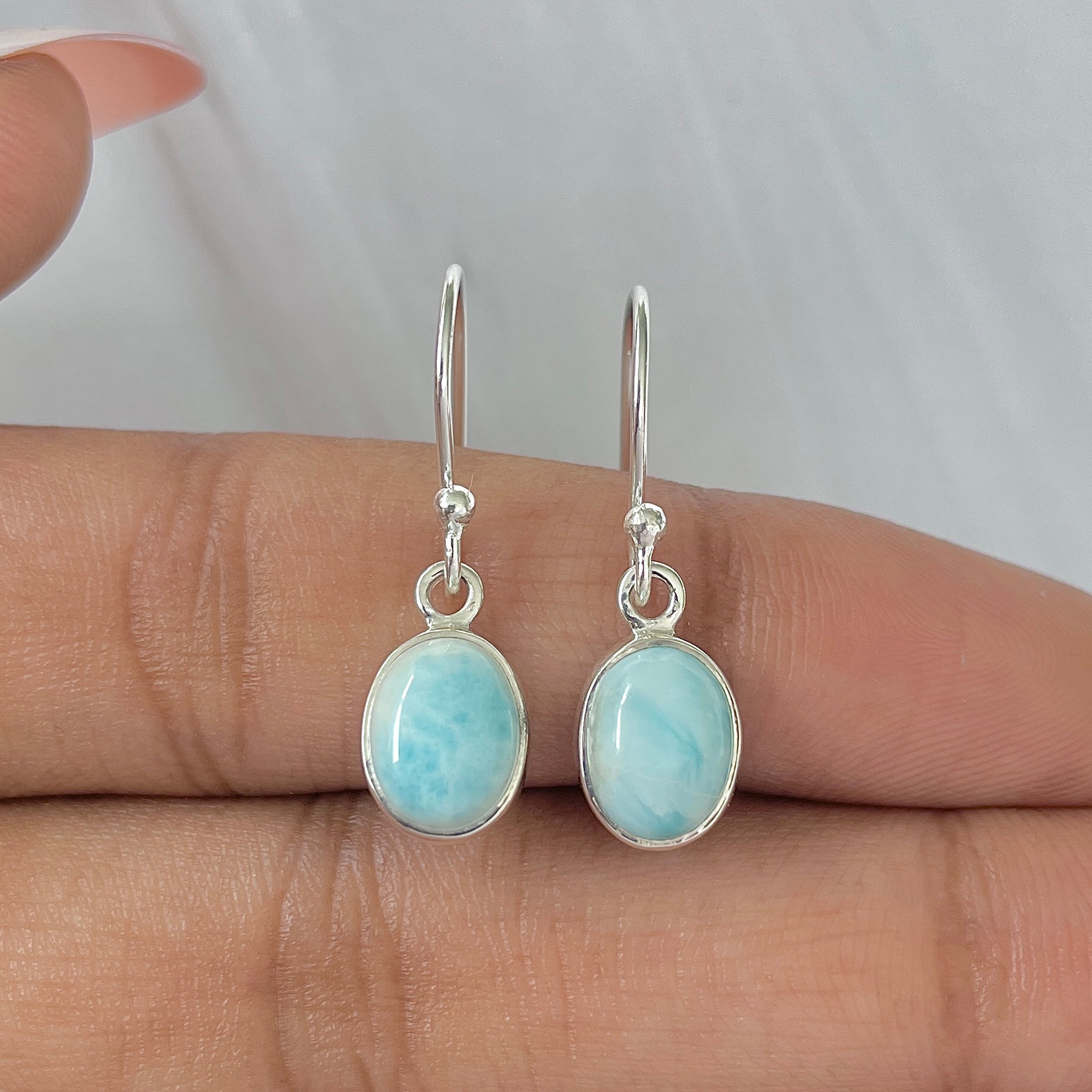 Larimar Earring-(LAR-E-978.)