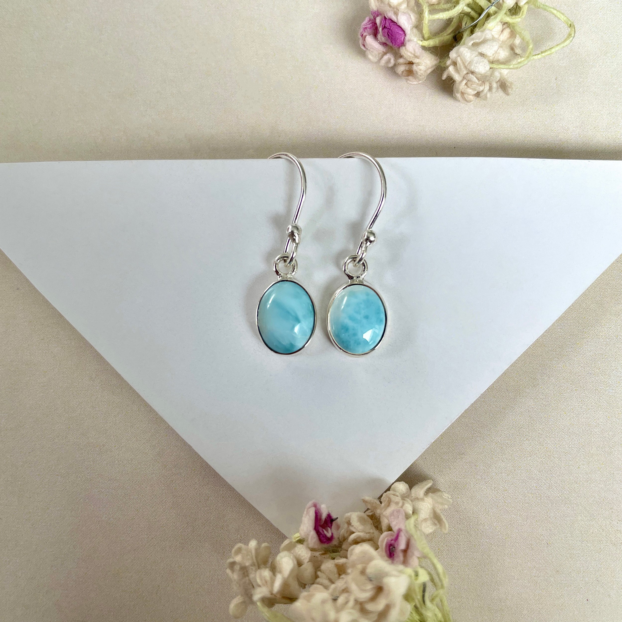 Larimar Earring-(LAR-E-978.)