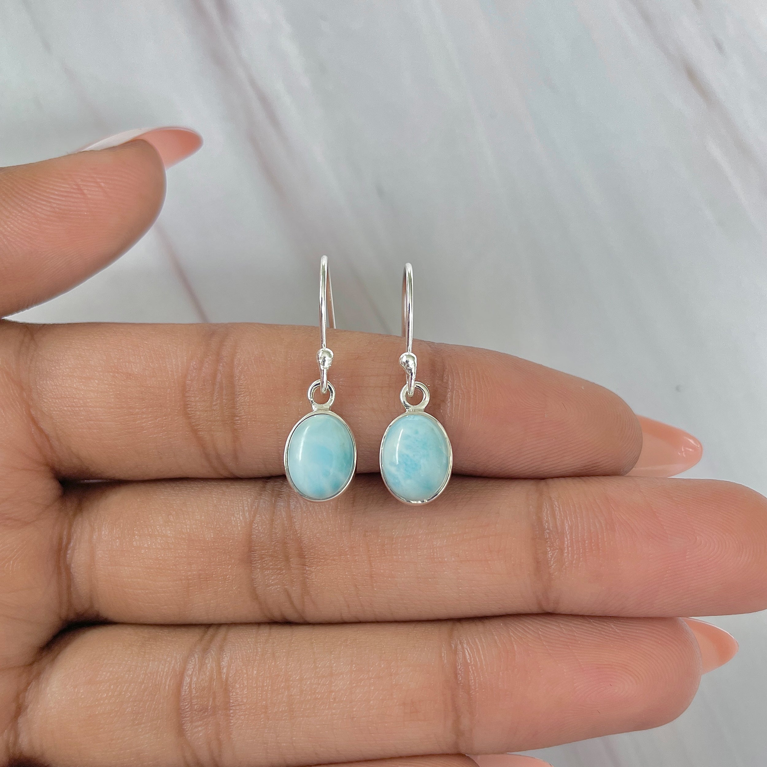Larimar Earring-(LAR-E-979.)