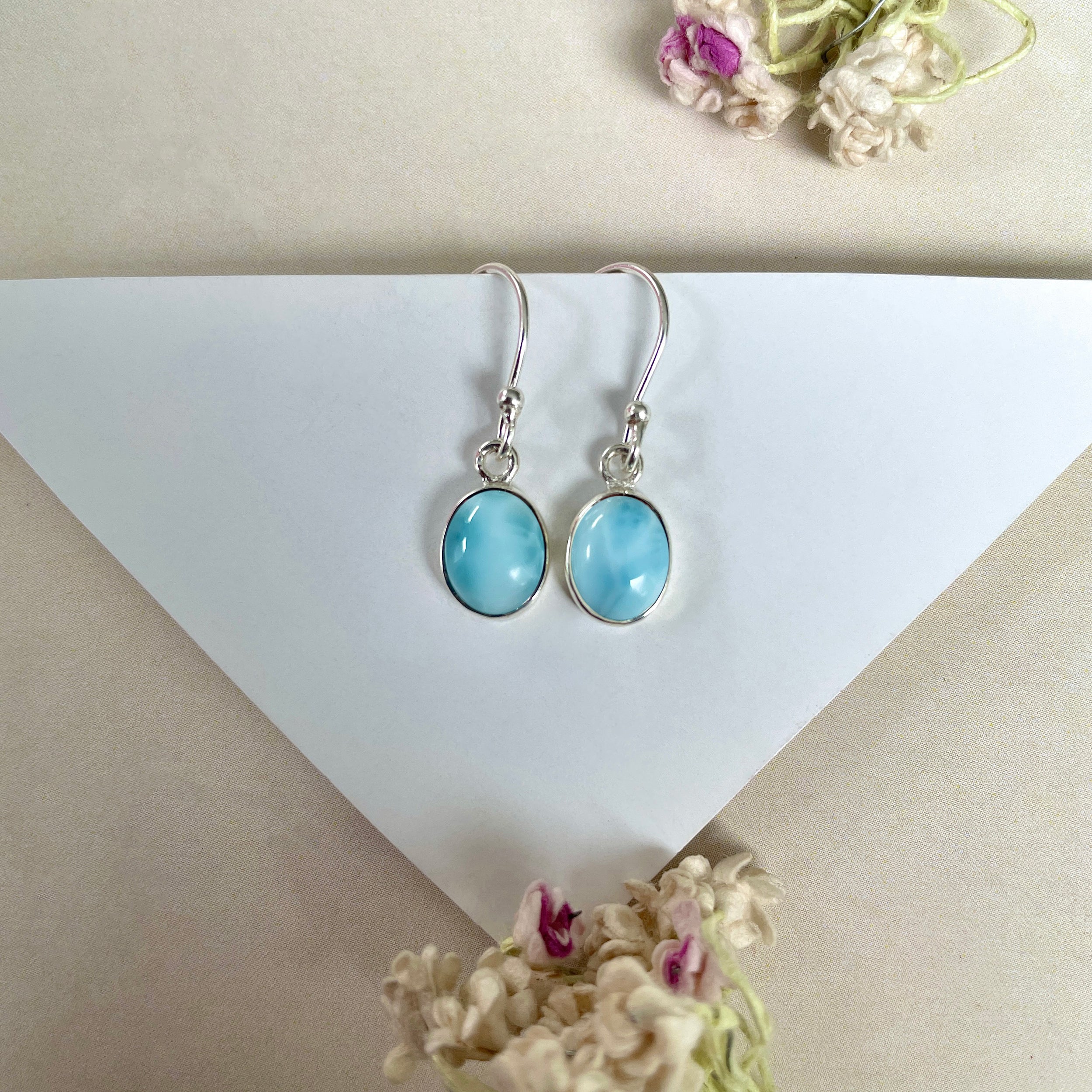 Larimar Earring-(LAR-E-980.)