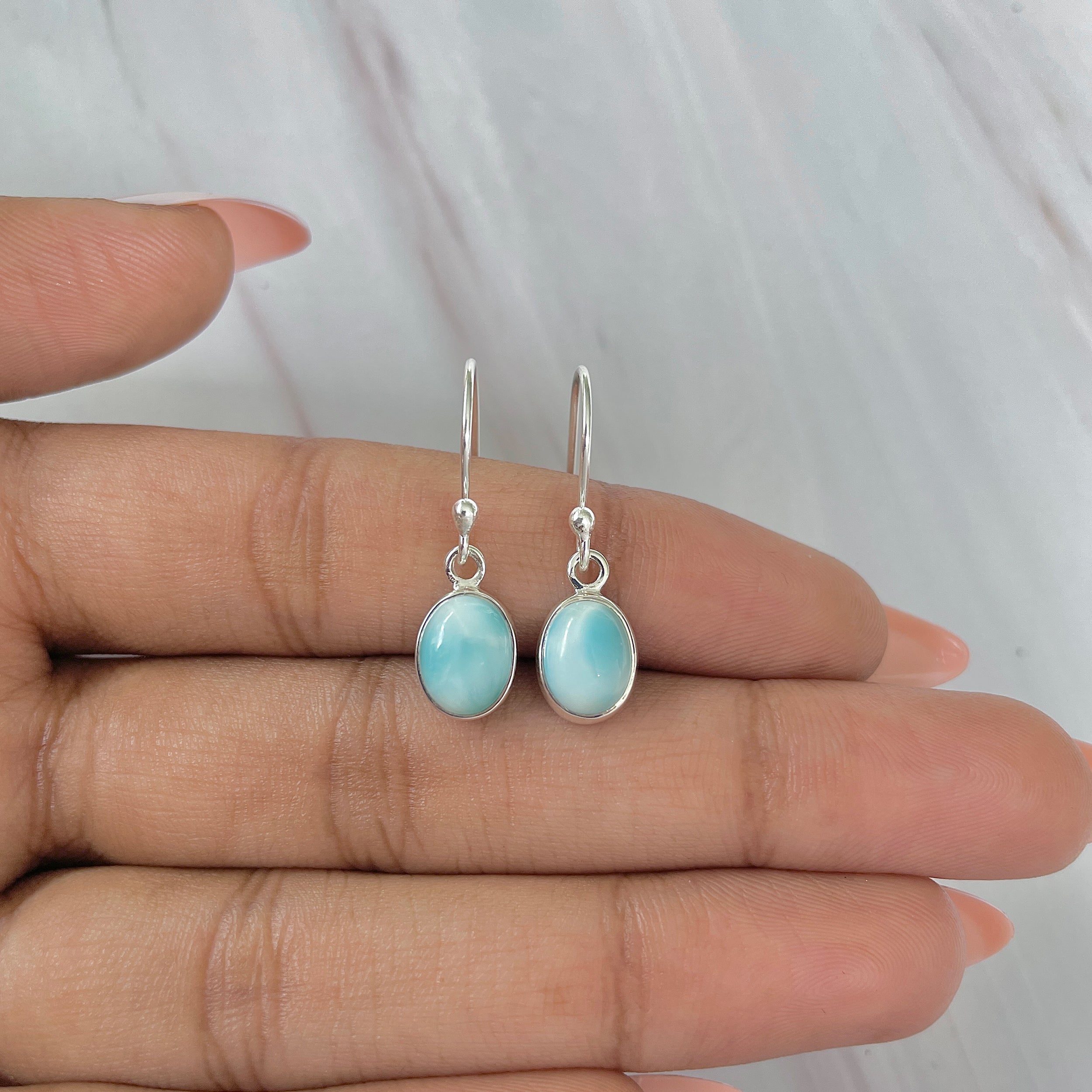 Larimar Earring-(LAR-E-981.)
