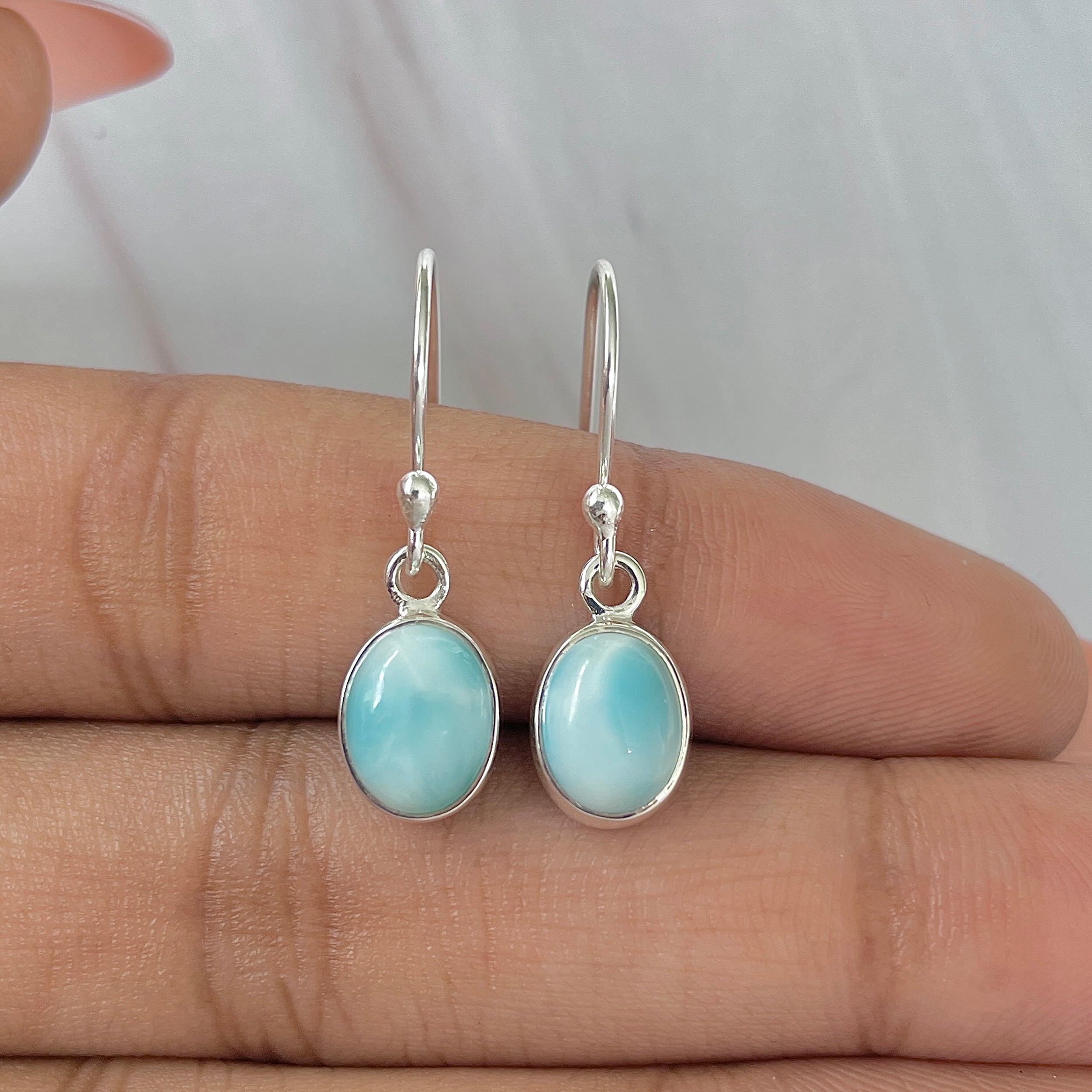 Larimar Earring-(LAR-E-981.)