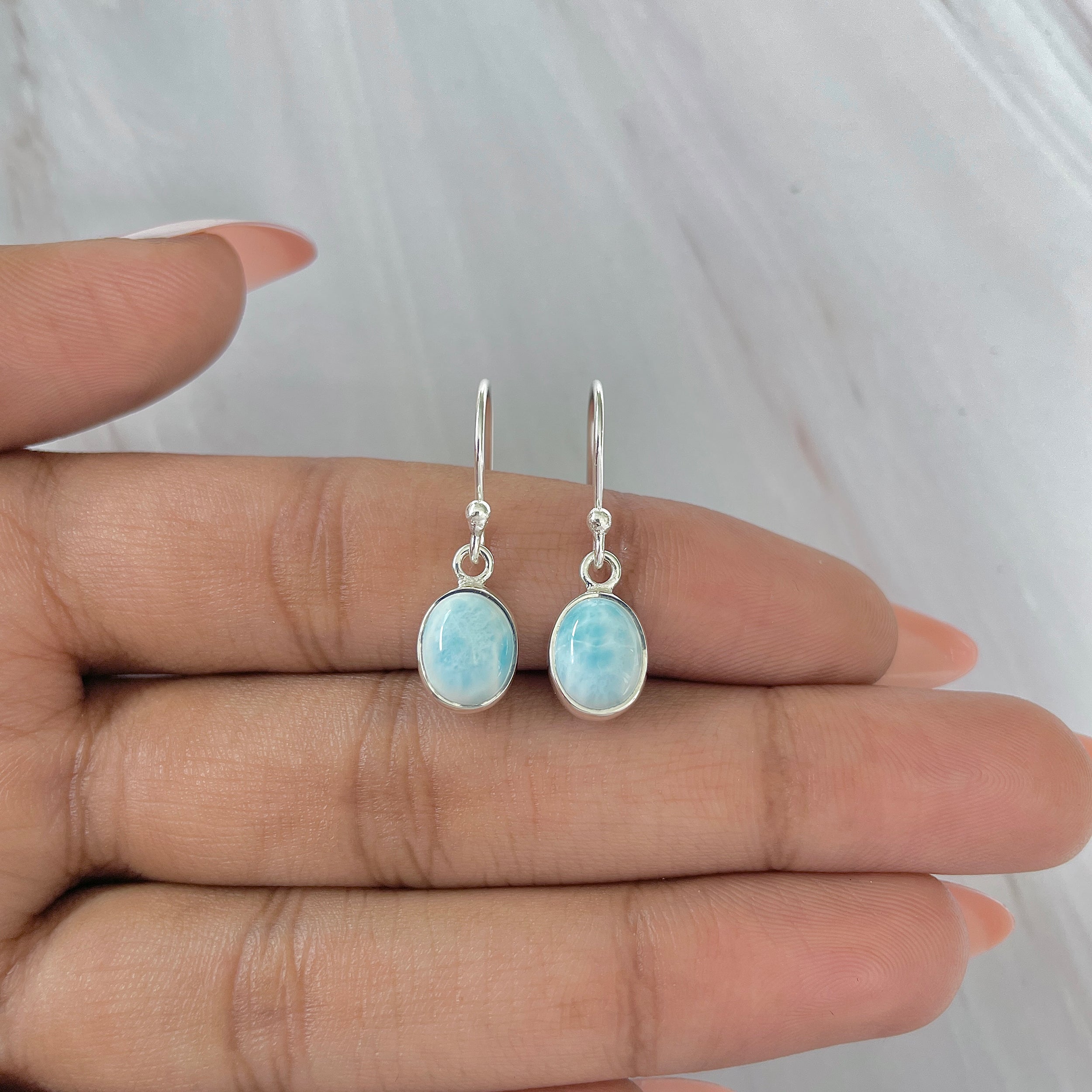Larimar Earring-(LAR-E-982.)