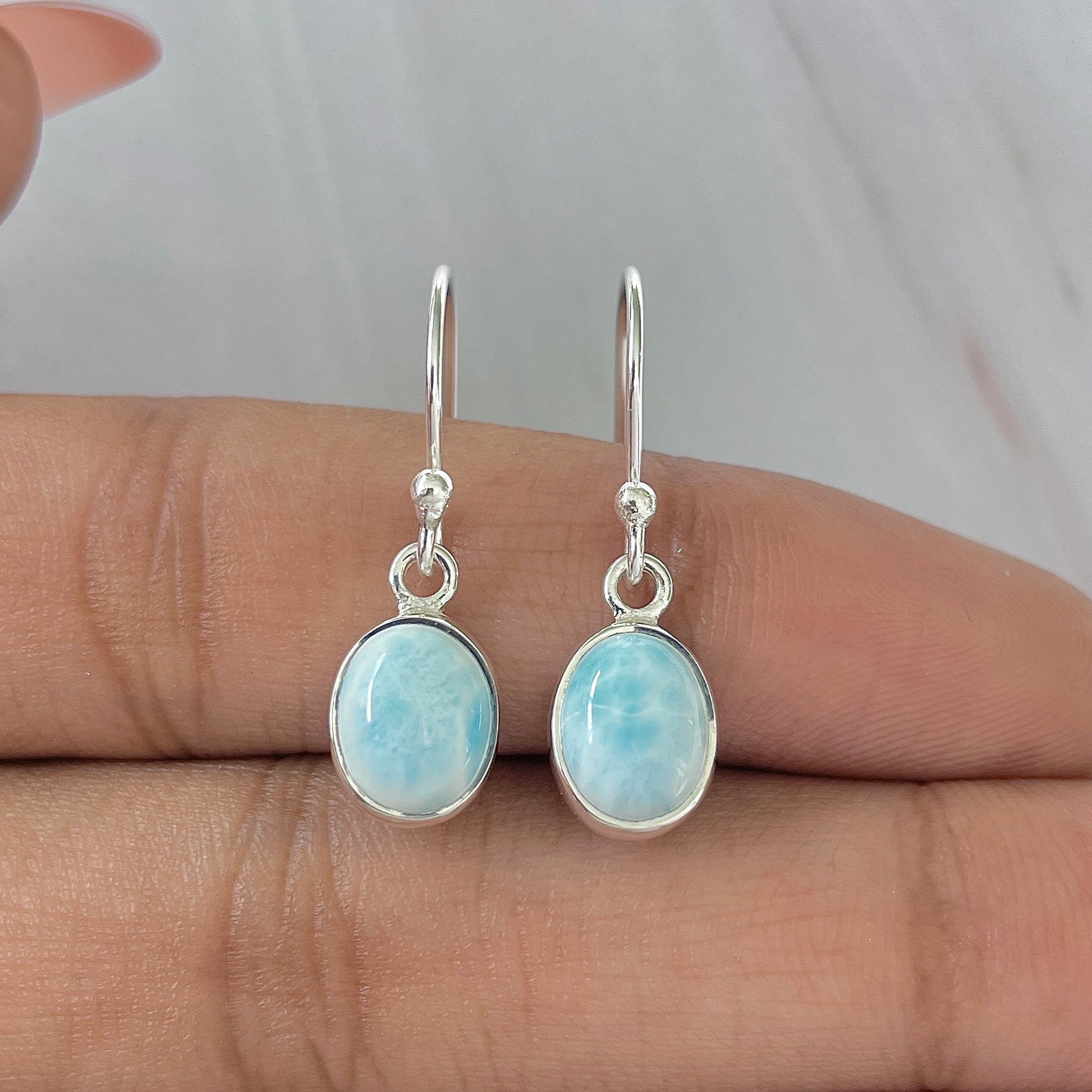 Larimar Earring-(LAR-E-982.)