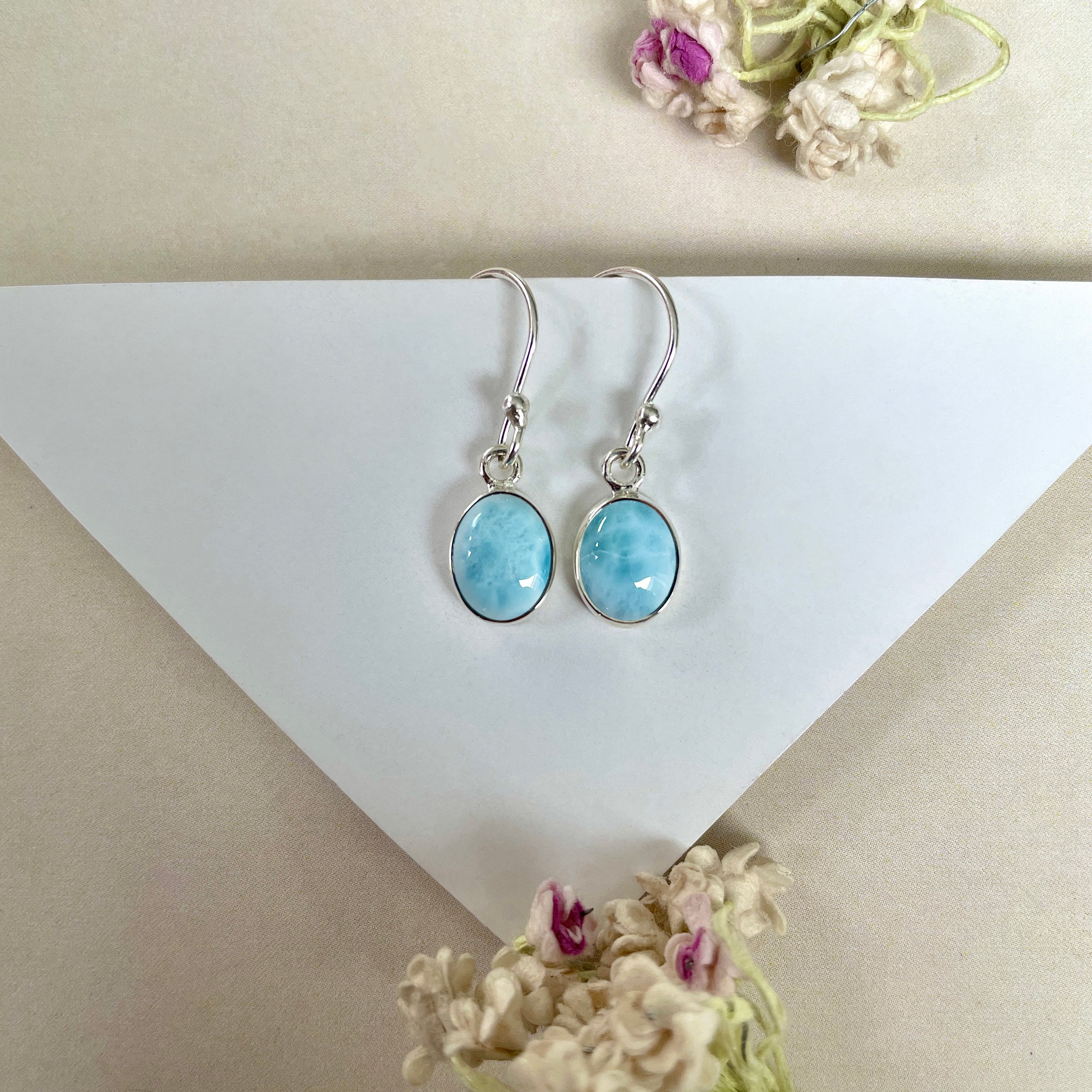 Larimar Earring-(LAR-E-982.)