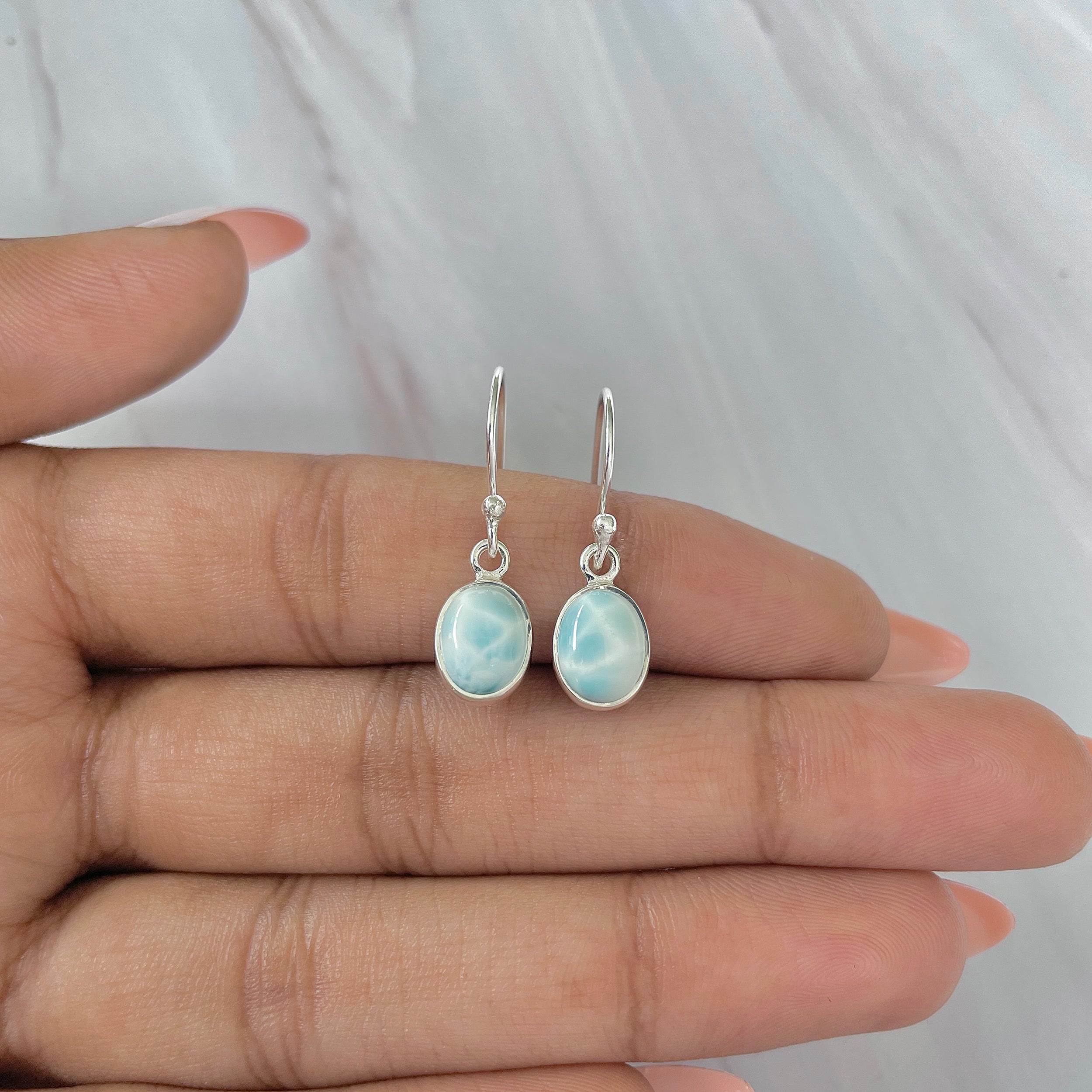 Larimar Earring-(LAR-E-983.)