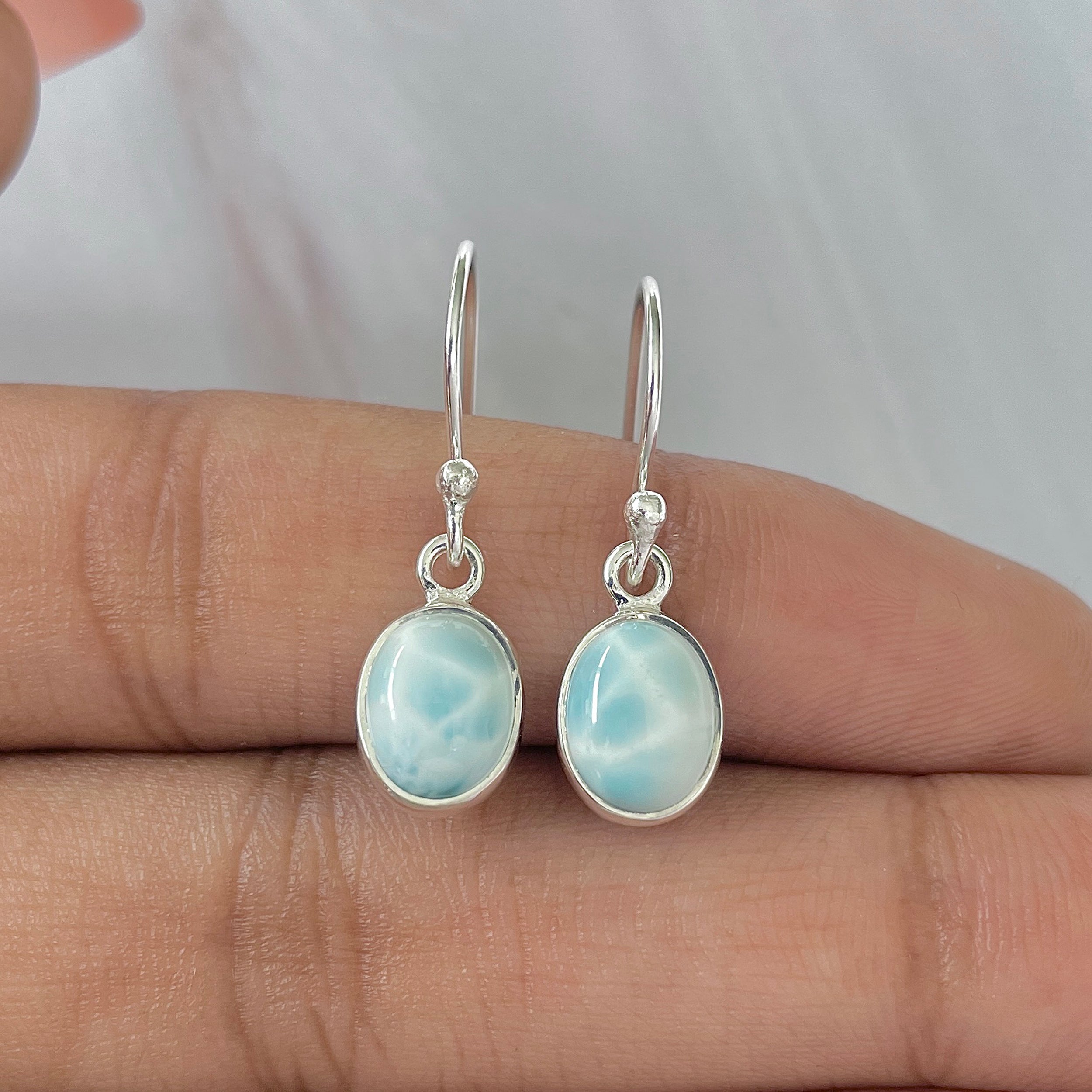 Larimar Earring-(LAR-E-983.)