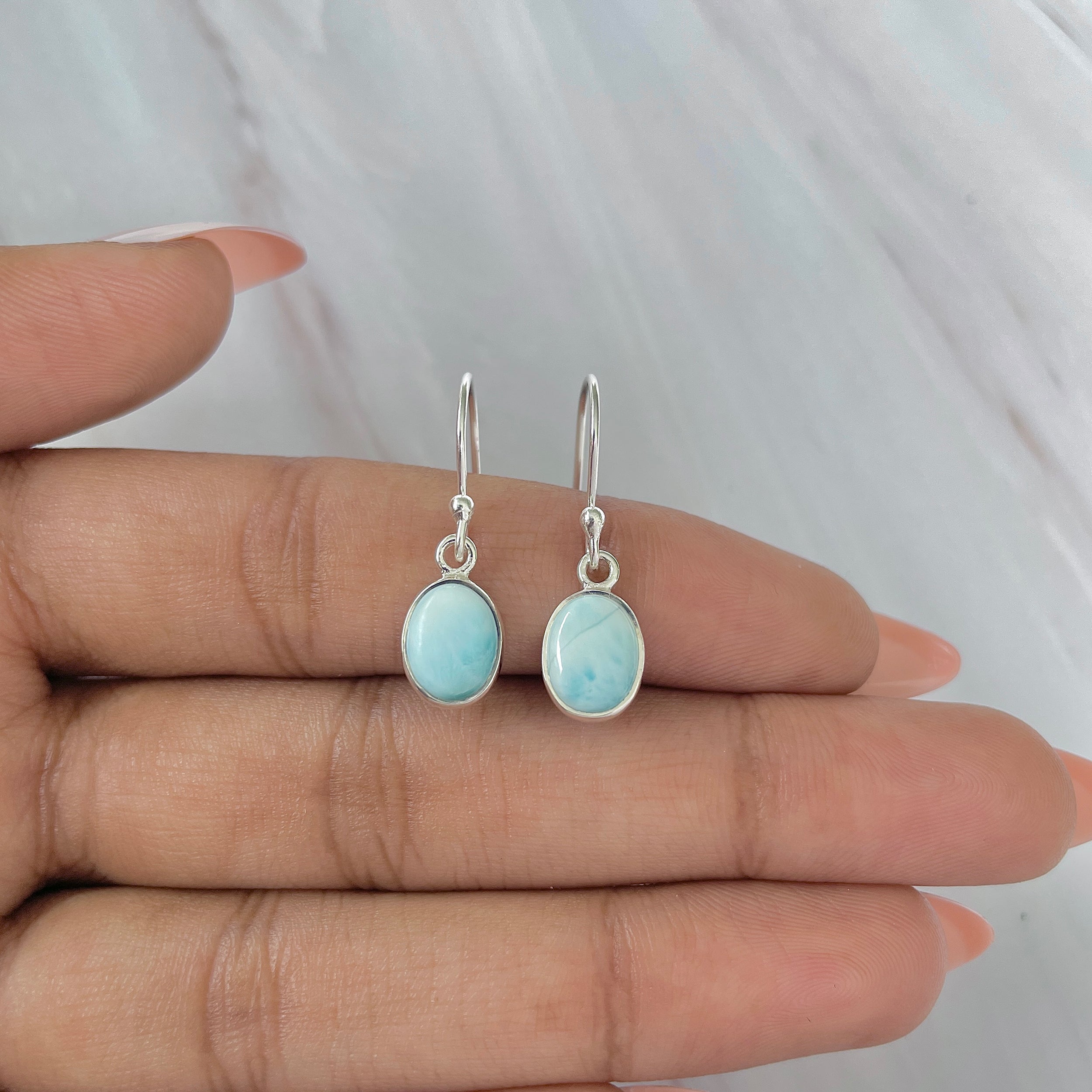 Larimar Earring-(LAR-E-984.)