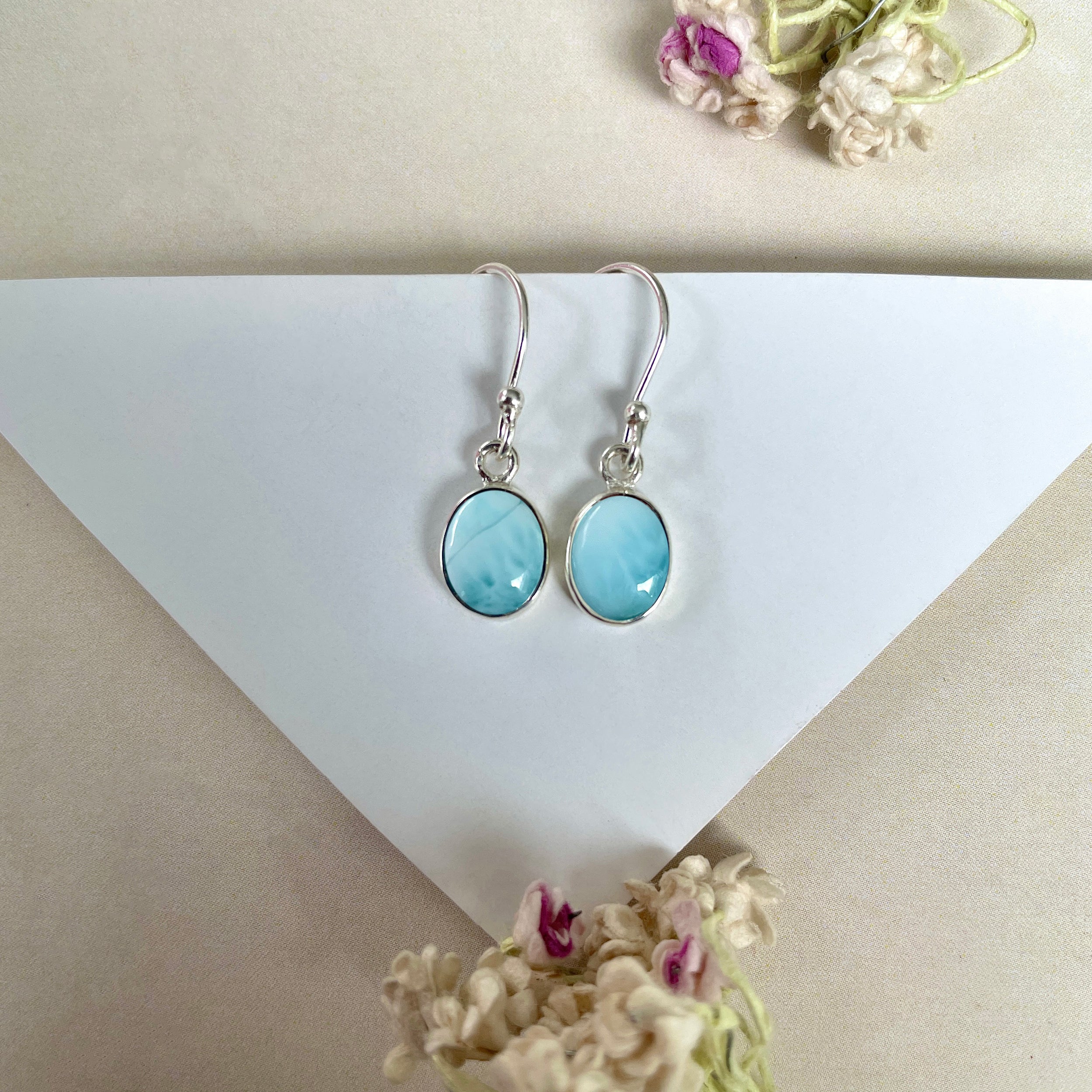 Larimar Earring-(LAR-E-984.)