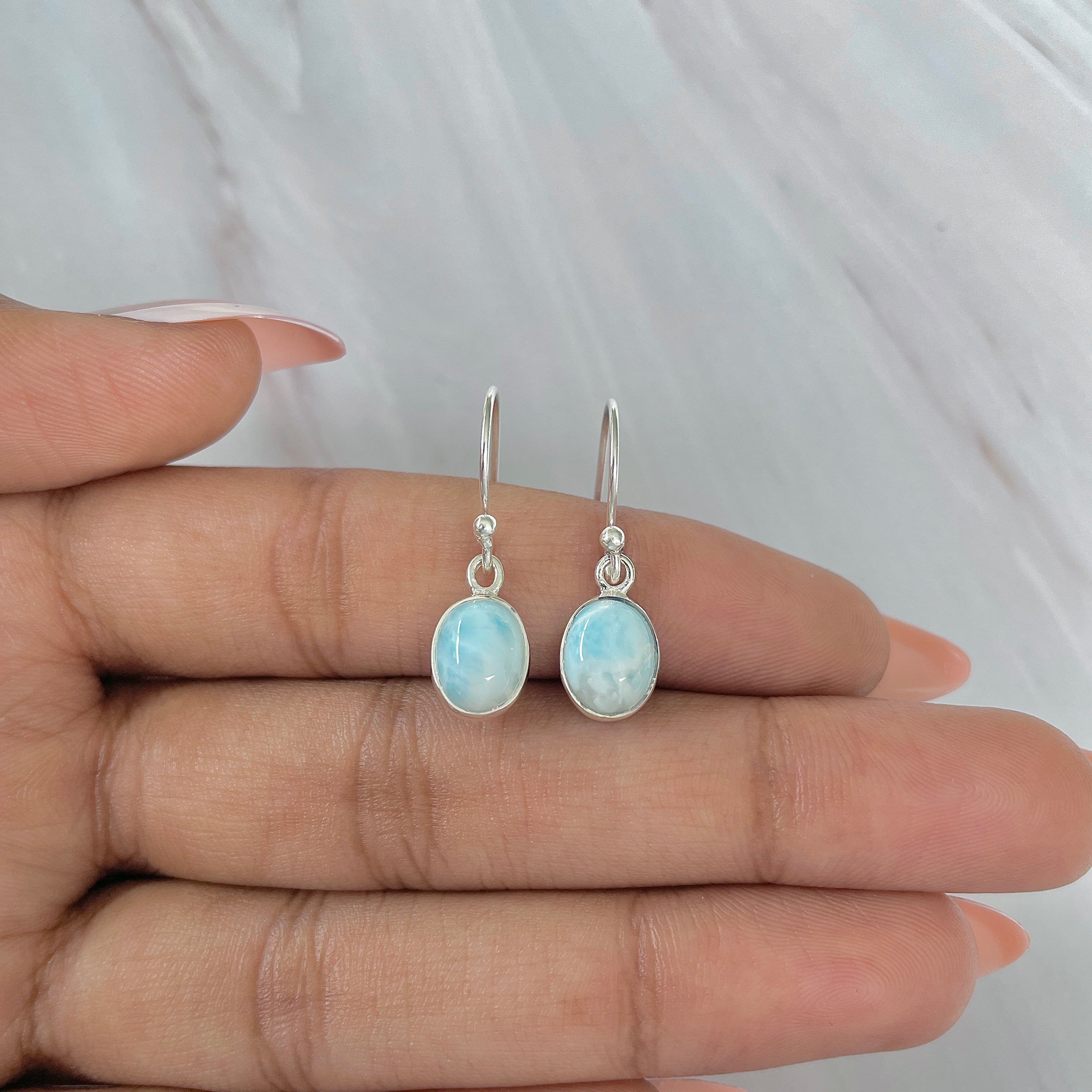 Larimar Earring-(LAR-E-985.)