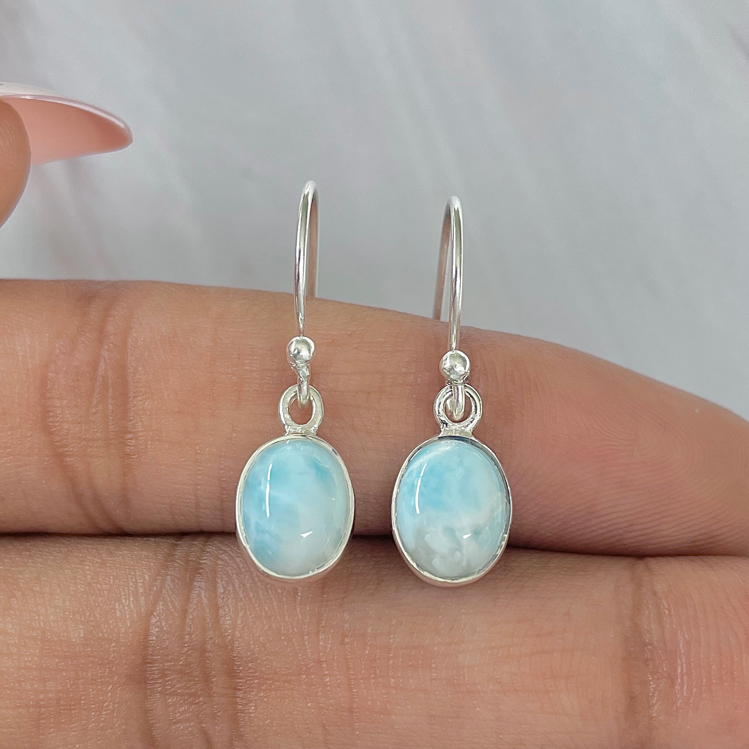 Larimar Earring-(LAR-E-985.)