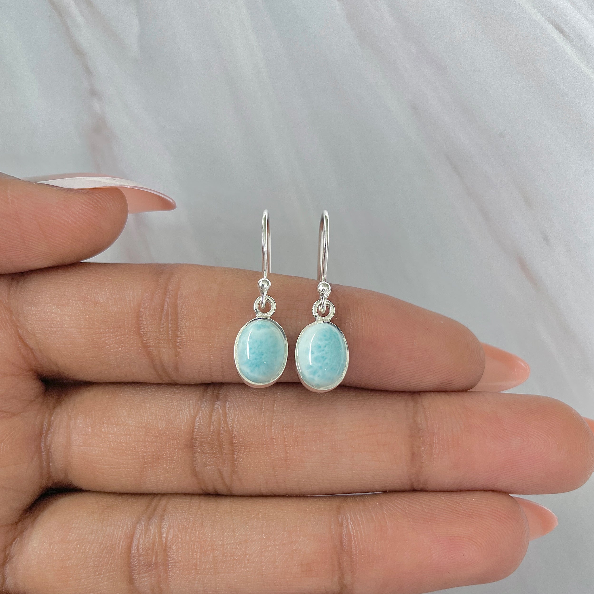 Larimar Earring-(LAR-E-986.)